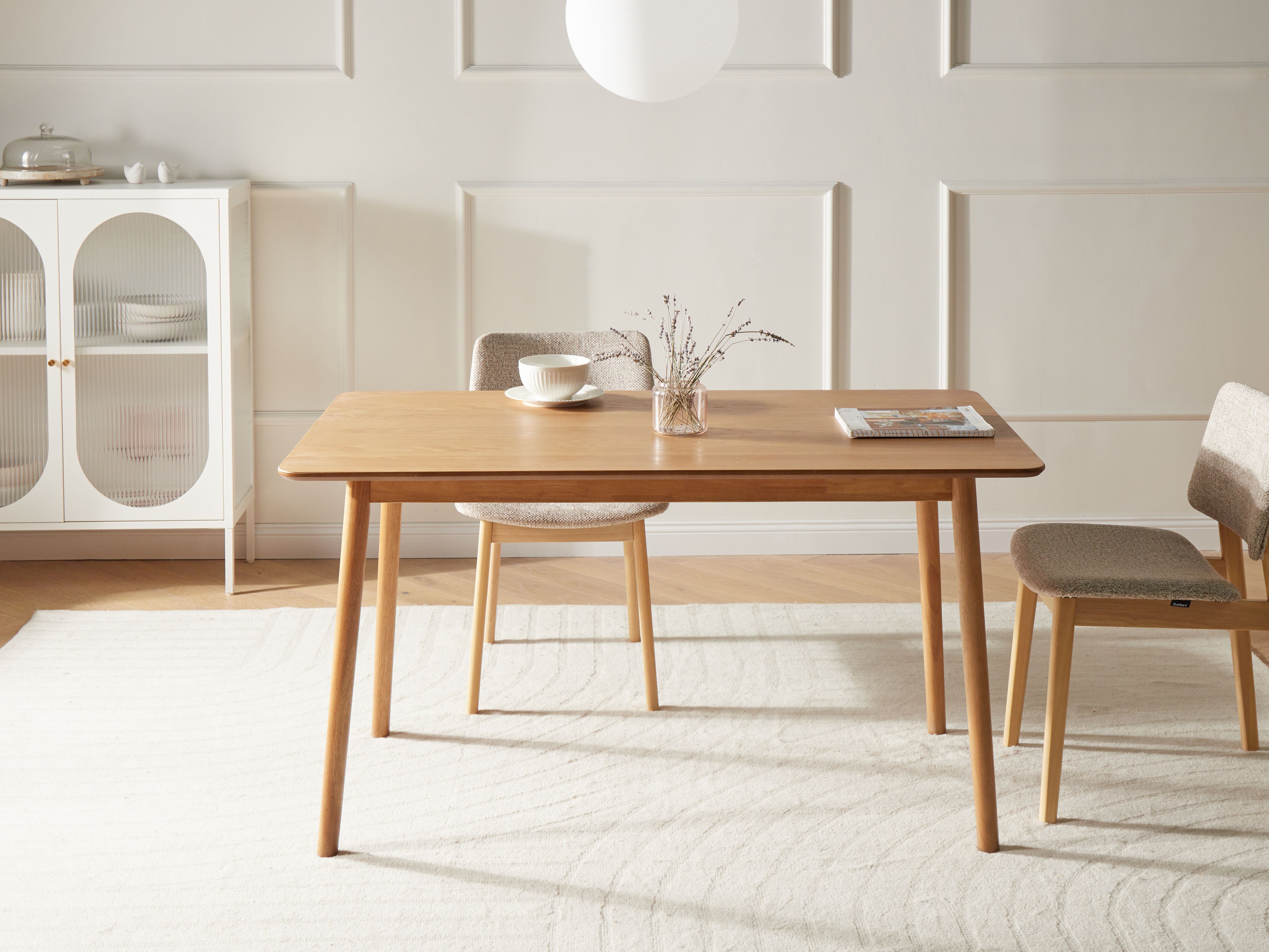 Dining Table ELVYN Light Oak 140 cm 80 cm