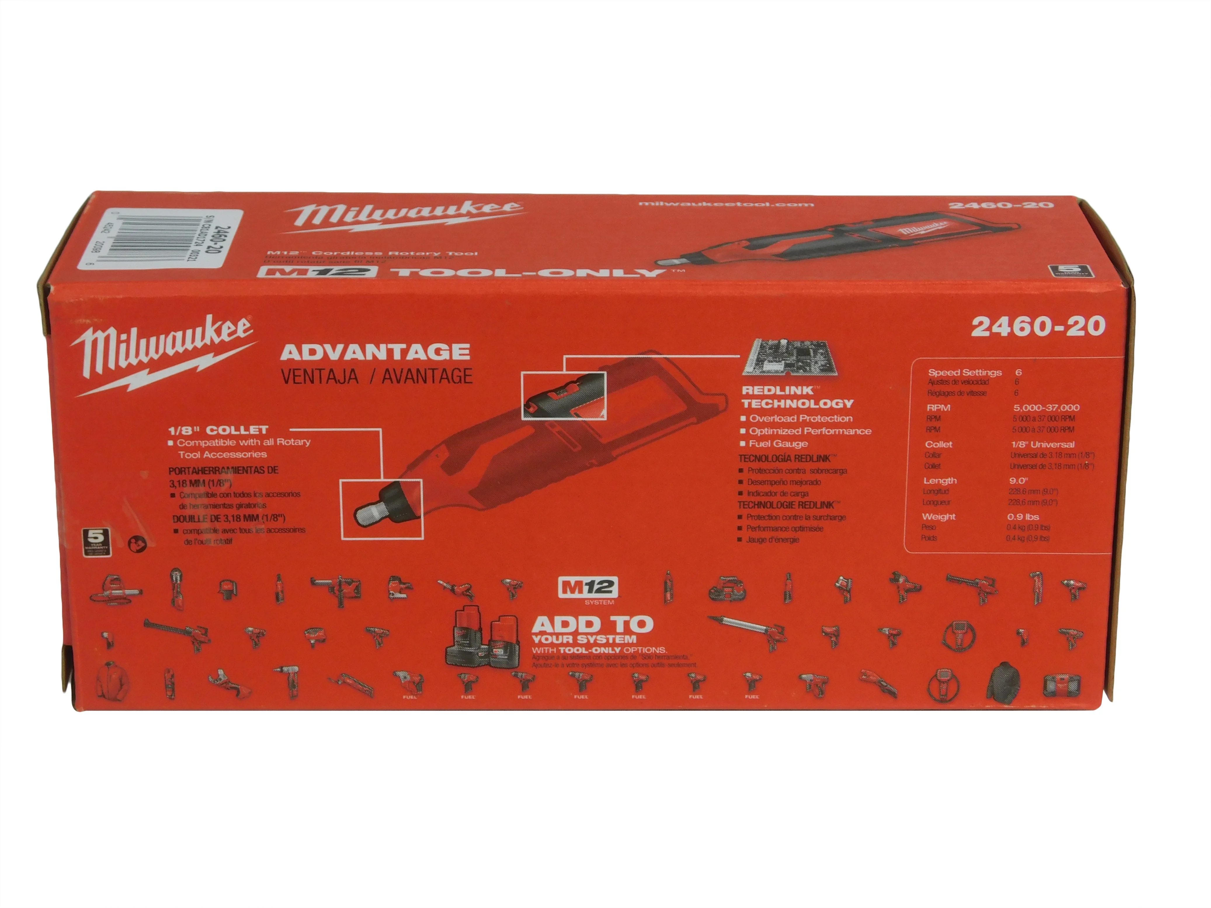 Milwaukee 2460-20 M12 12V Cordless Lithium-Ion Rotary Tool - Image 5