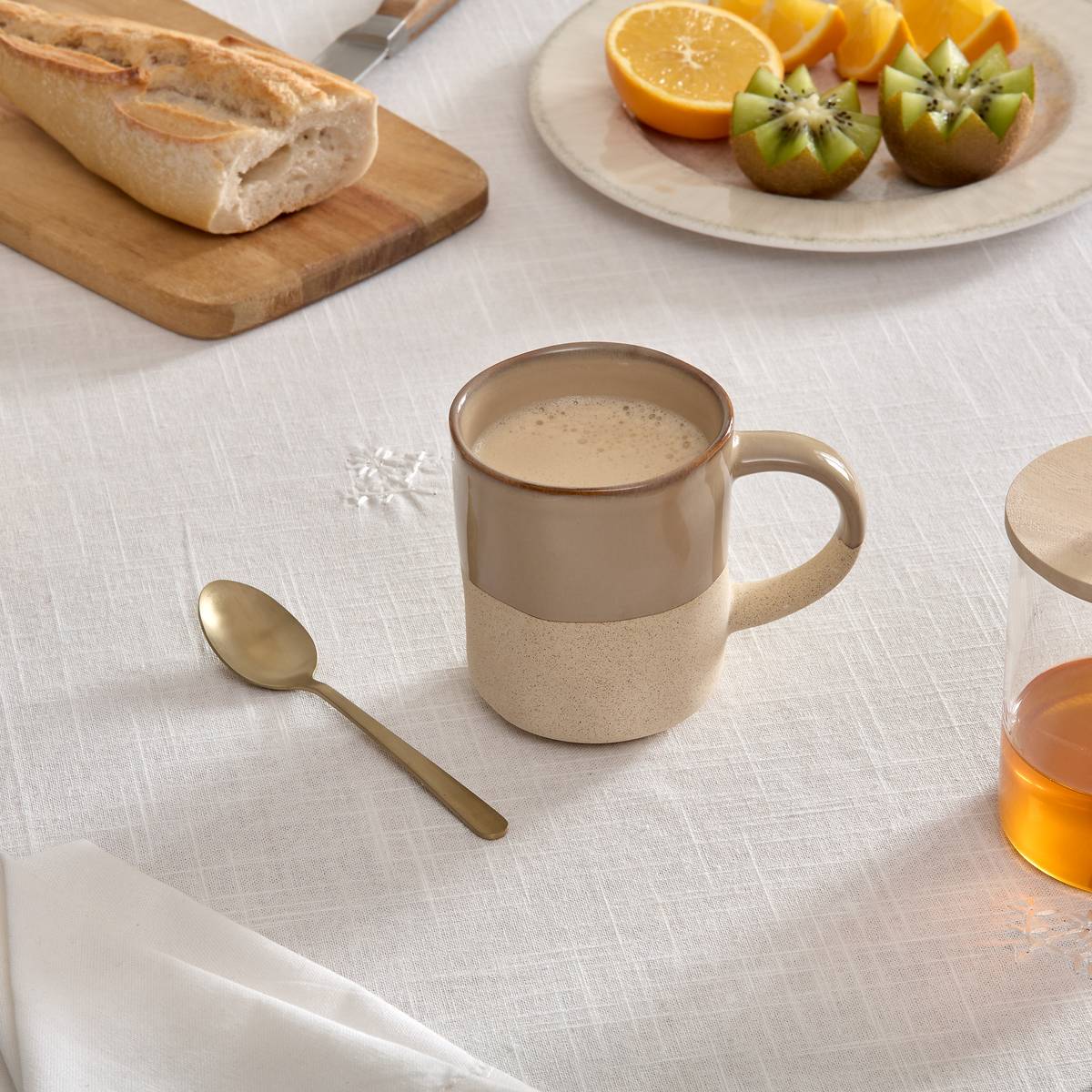 Mug "Kate" 320 ml, earthenware, beige