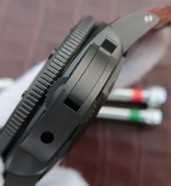 Replica Panerai XF PAM508 Real Ceramic Black Distressed Calfskin Strap - Elite Watch Atelier