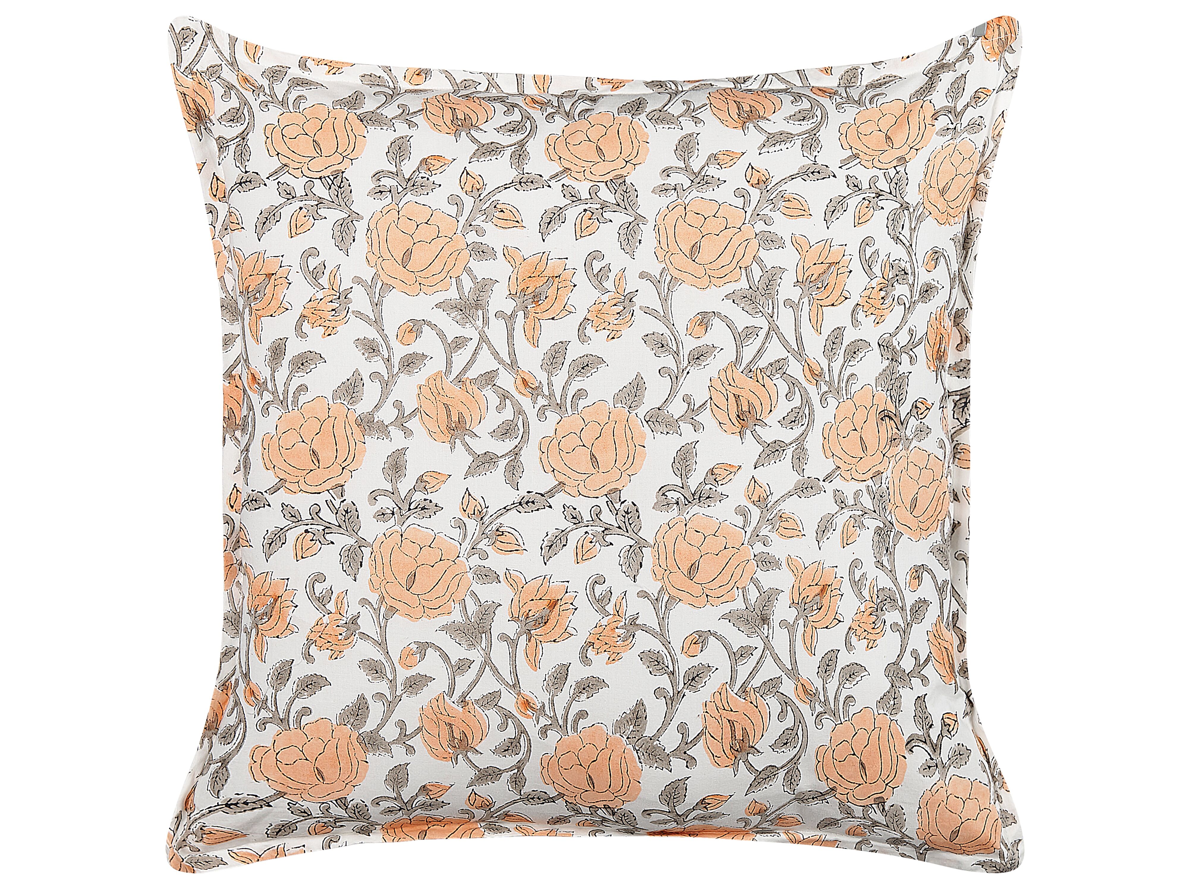 Throw Cushion MEADIA Cotton 45 x 45 cm Multicolour Floral Pattern