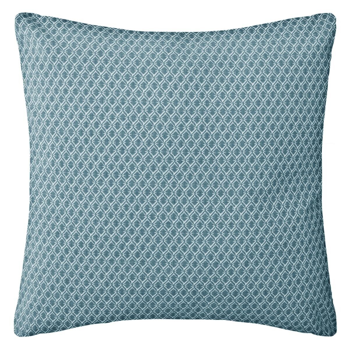 Pattern cushion "Otto" Teal blue, 38x38 cm