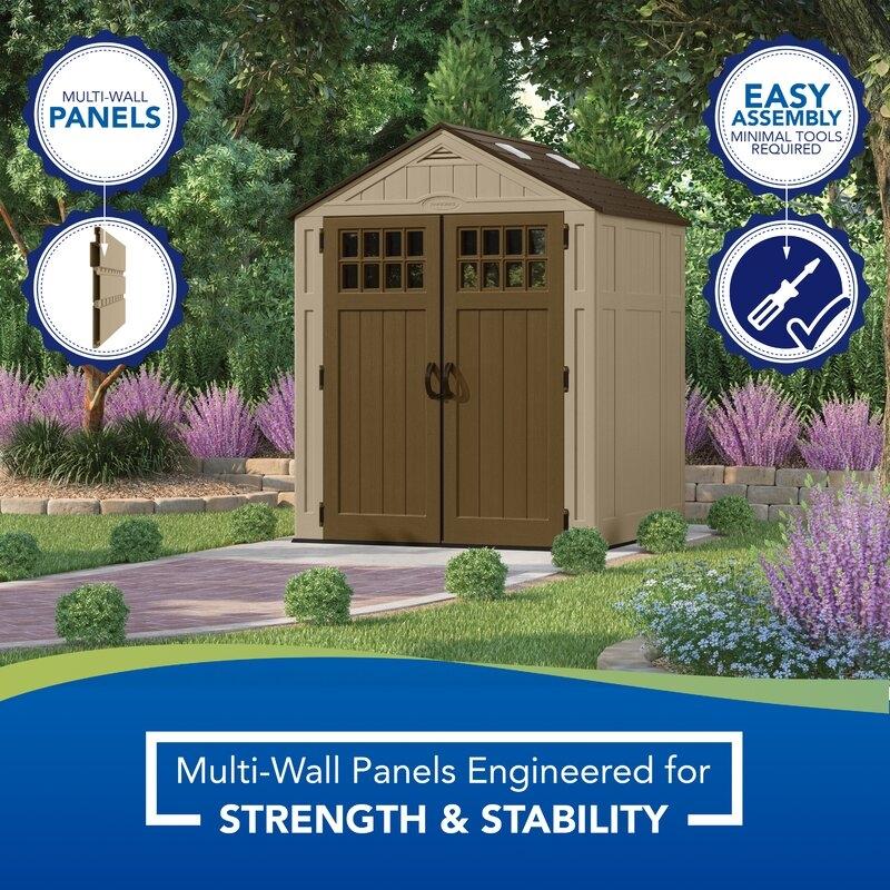 Suncast Resin Storage Shed 6 ft. 3 in. W x 5 ft. 6 in. D - BMS6510D - Image 12 Suncast Resin Storage Shed 6 ft. 3 in. W x 5 ft. 6 in. D - BMS6510D - Image 12