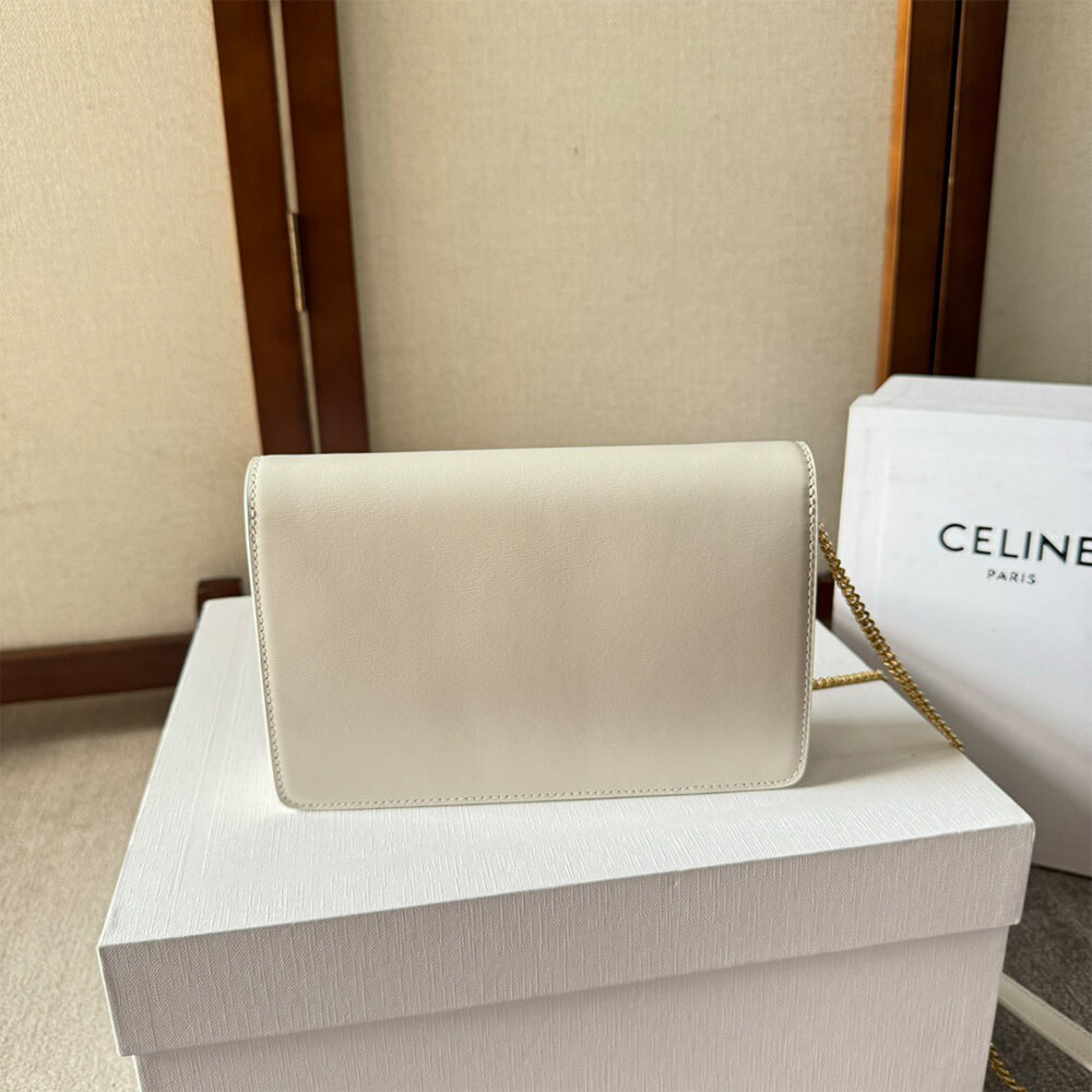 Celine Wallet On Chain Margo in Shiny calfskin Bag1:1High-quality replica
