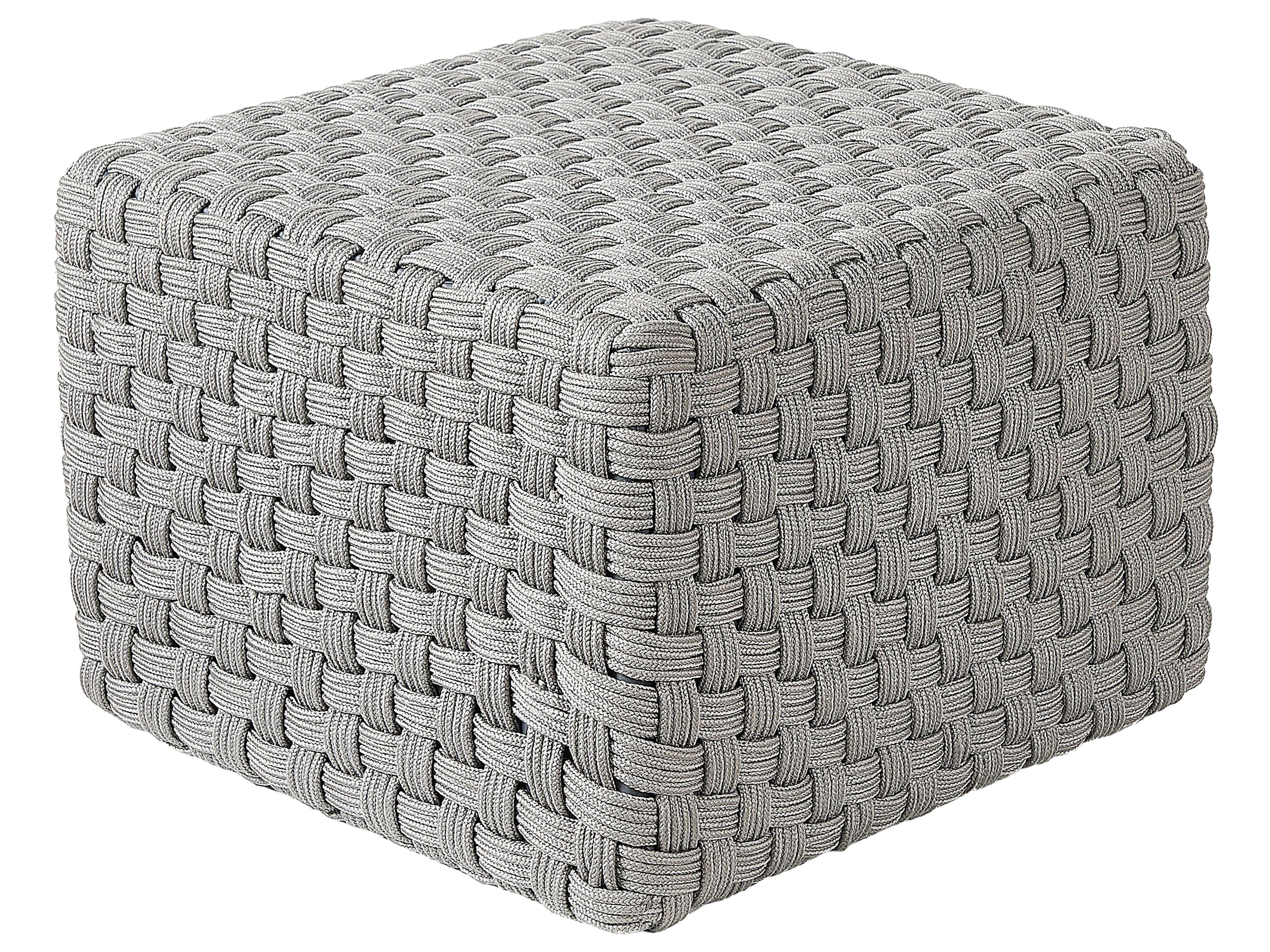 Pouffe NALLI Synthetic Material Grey