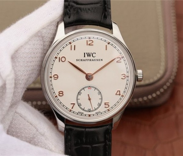 Replica IWC ZF Portuguese IW5454 White Dial Leather Strap RG Hand - Top club