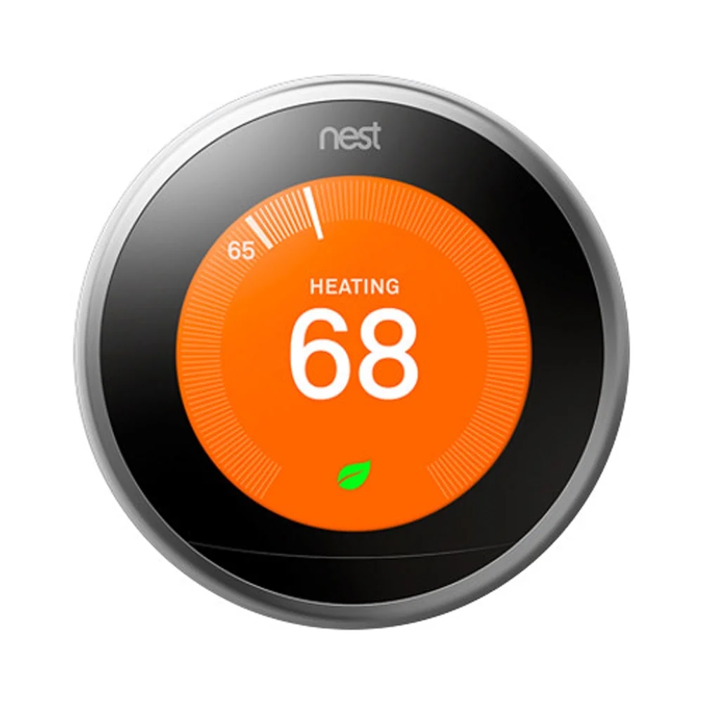 Google Nest Learning Smart Thermostat - 3rd Generation - Stainless Steel T3007ES Bundle with Deco Essentials Wall Mount Plate Cover Kit for Google Nest Thermostat - Image 2