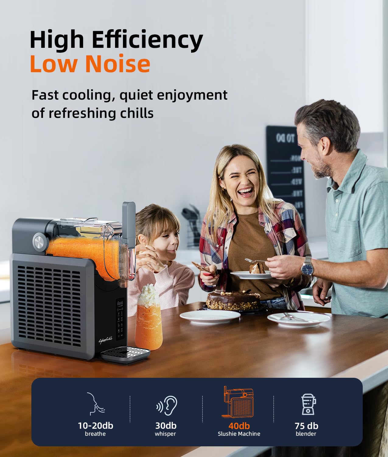 Slushie Machine,24-Hour Delay Start&Cold Retention, 68 oz Slushy Machine with Self-Cleaning Function, Frozen Drink Maker with 5 Preset Programs,Frozen Margaritas, Frapp??s, and More