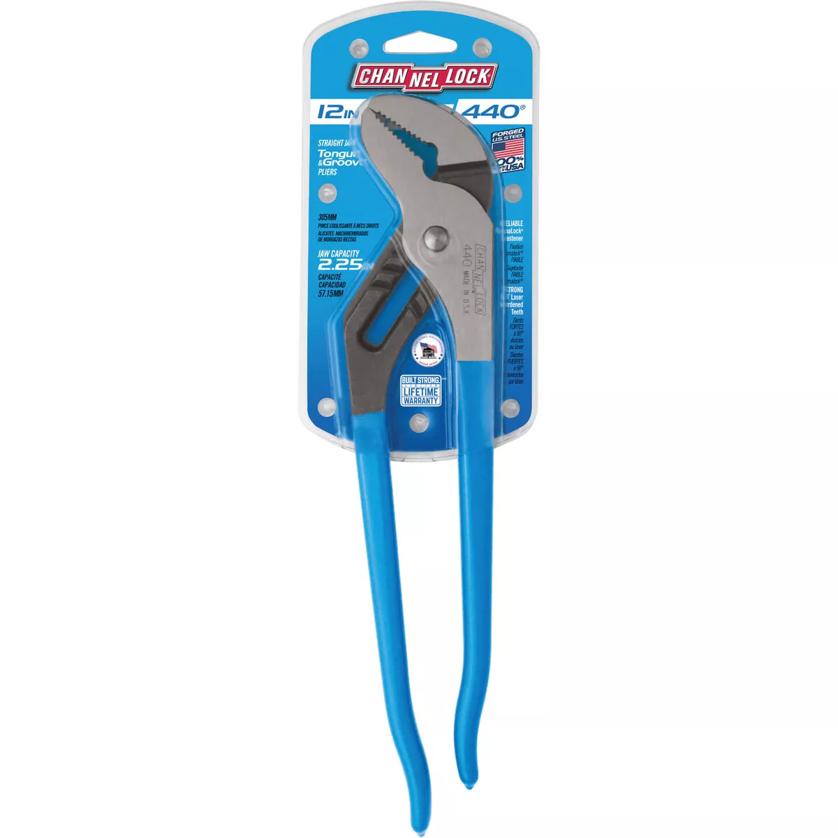 Channellock 12 In. Straight Jaw Groove Joint Pliers
