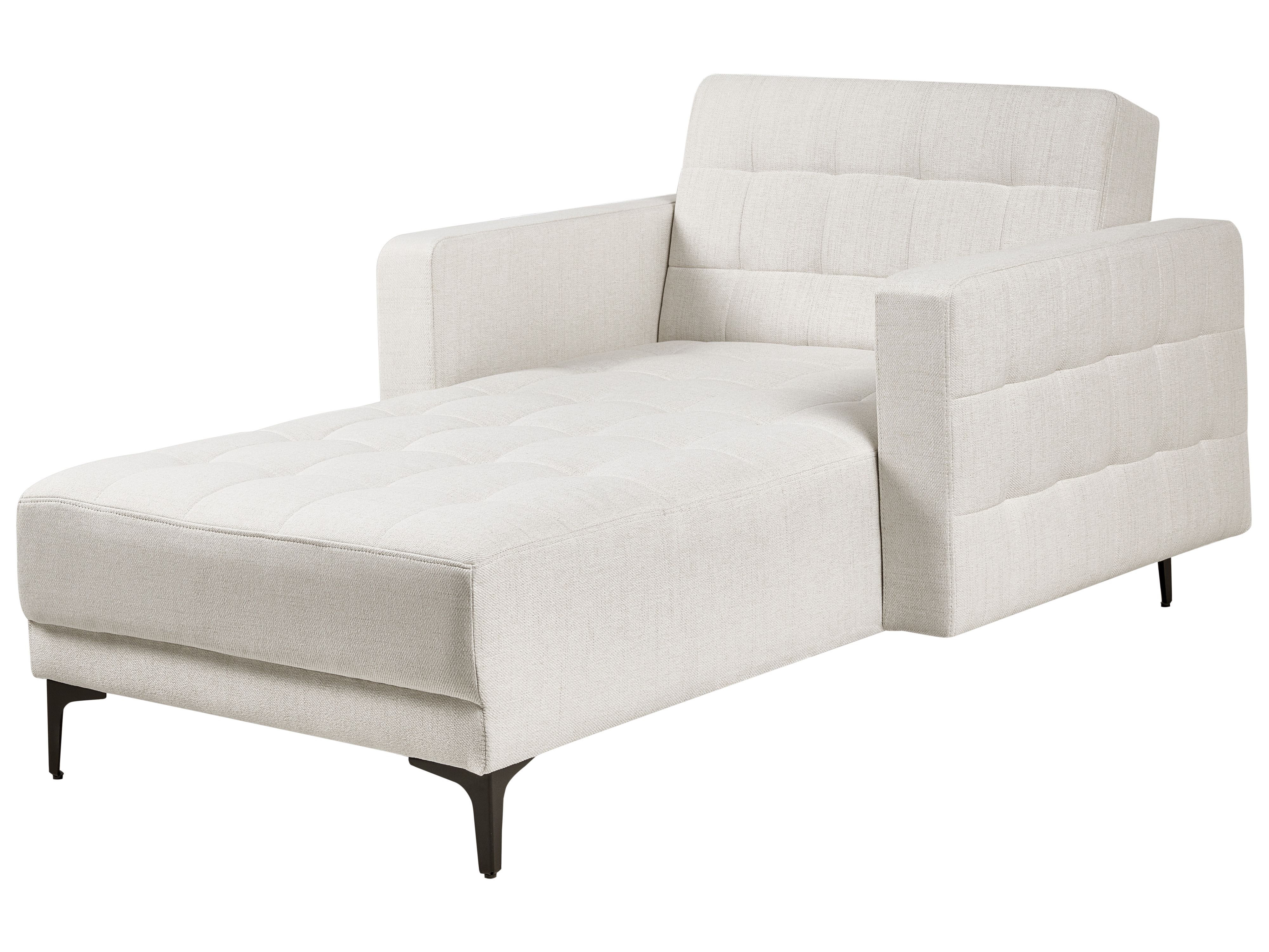 Chaise Longue ABERDEEN Fabric Off-White