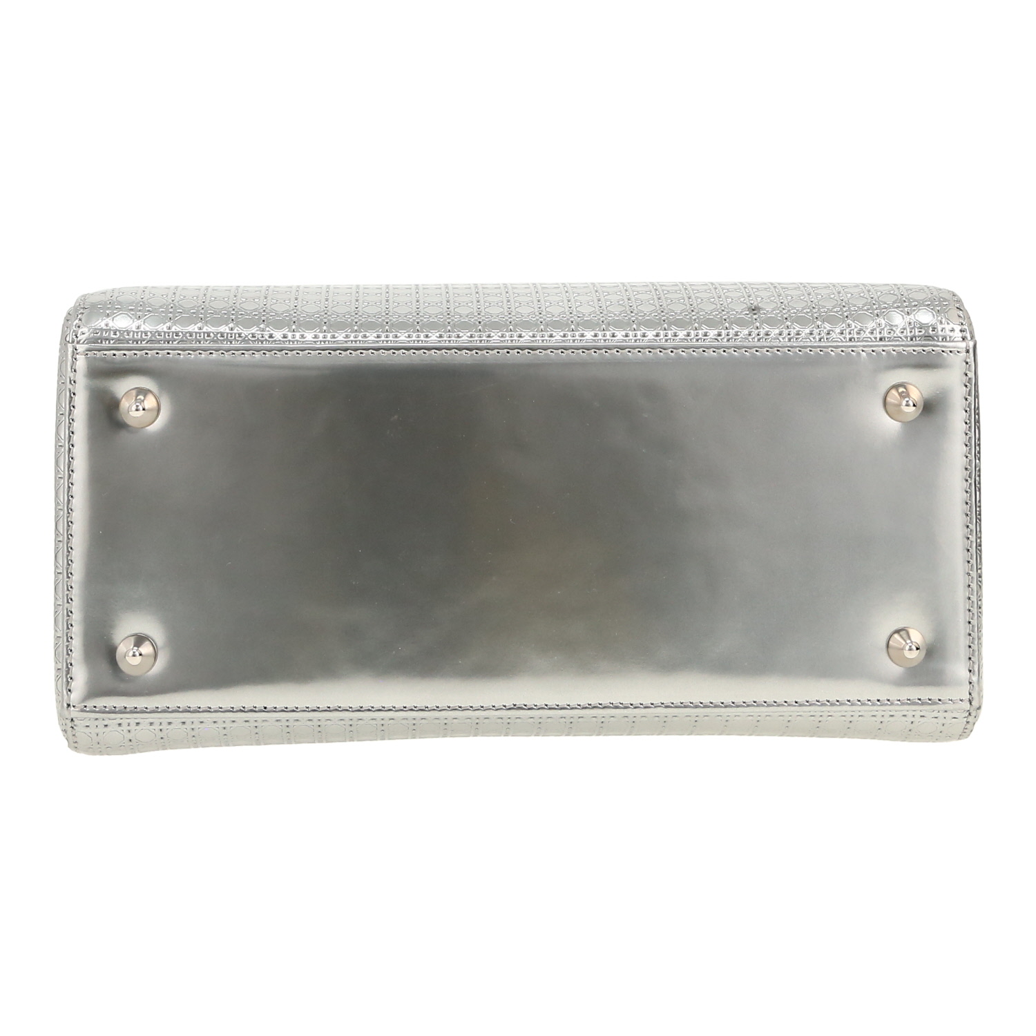 Dior Lady Dior handbag in silver patent leather1:1High-quality replica