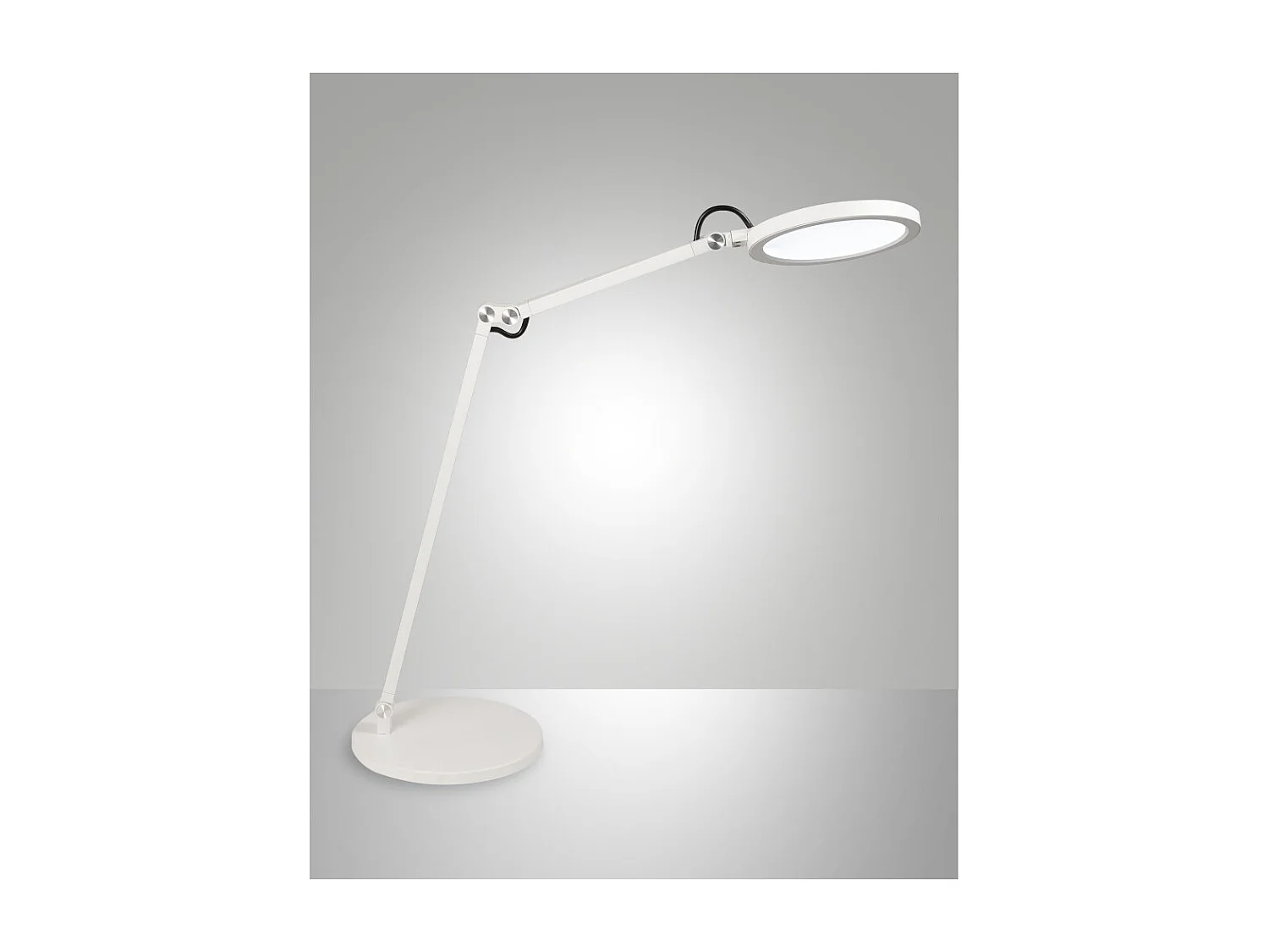Regina - Lampe de table réglable Fabas Luce blanche - LED tactile intégrée 9 W à intensité variable CCT (3 000 K, 4 000 K, 5 000 K, 6 000 K)