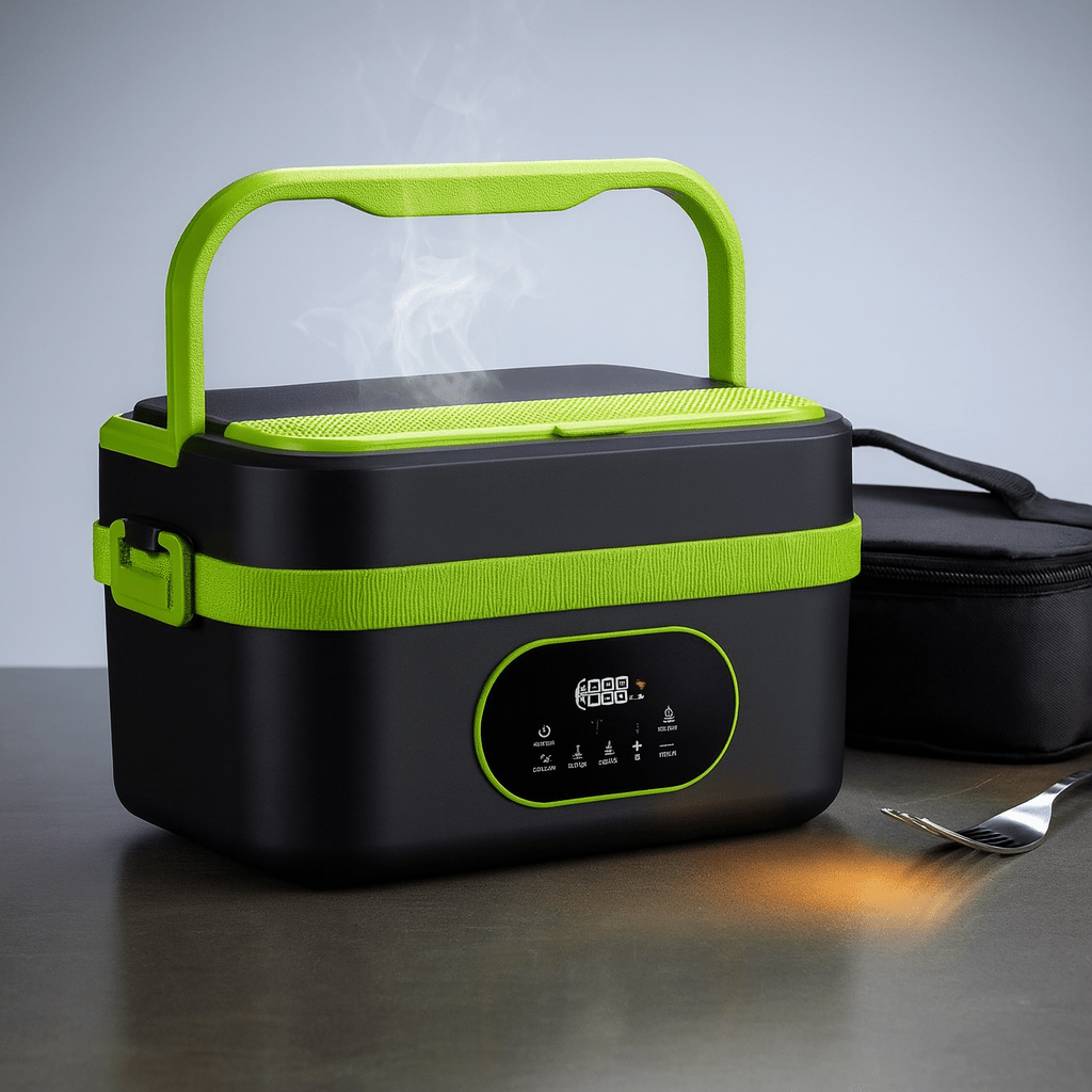 Draagbare Zelfverwarmende Lunchbox van Roestvrijstaal 1000 ml – Perfect voor Broodtrommel Volwassenen met Oplaadbare Batterij