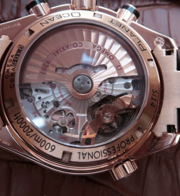 Replica Omega Planet Ocean Master Chronometer RG Black Bezel Black Dial RG Bracelet A9301 - Top club