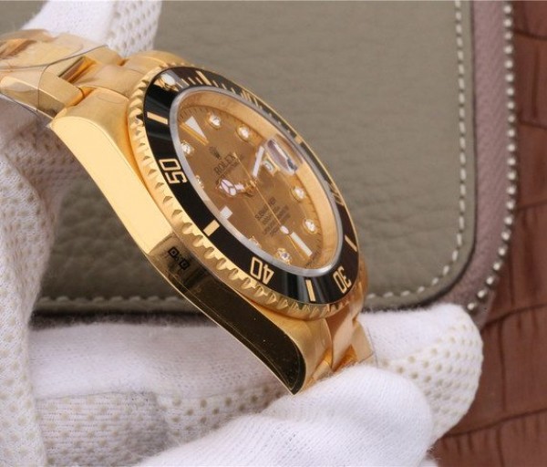 Replica Rolex Submariner 116613 LN Diamonds Markers YG Dial SS/YG Bracelet Eat2836 - Top club