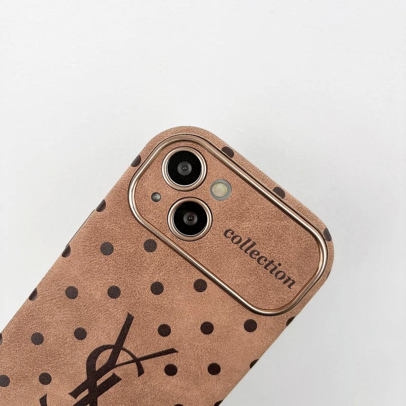 Saint Brown Leather iPhone Case - Wholesale & Influencer