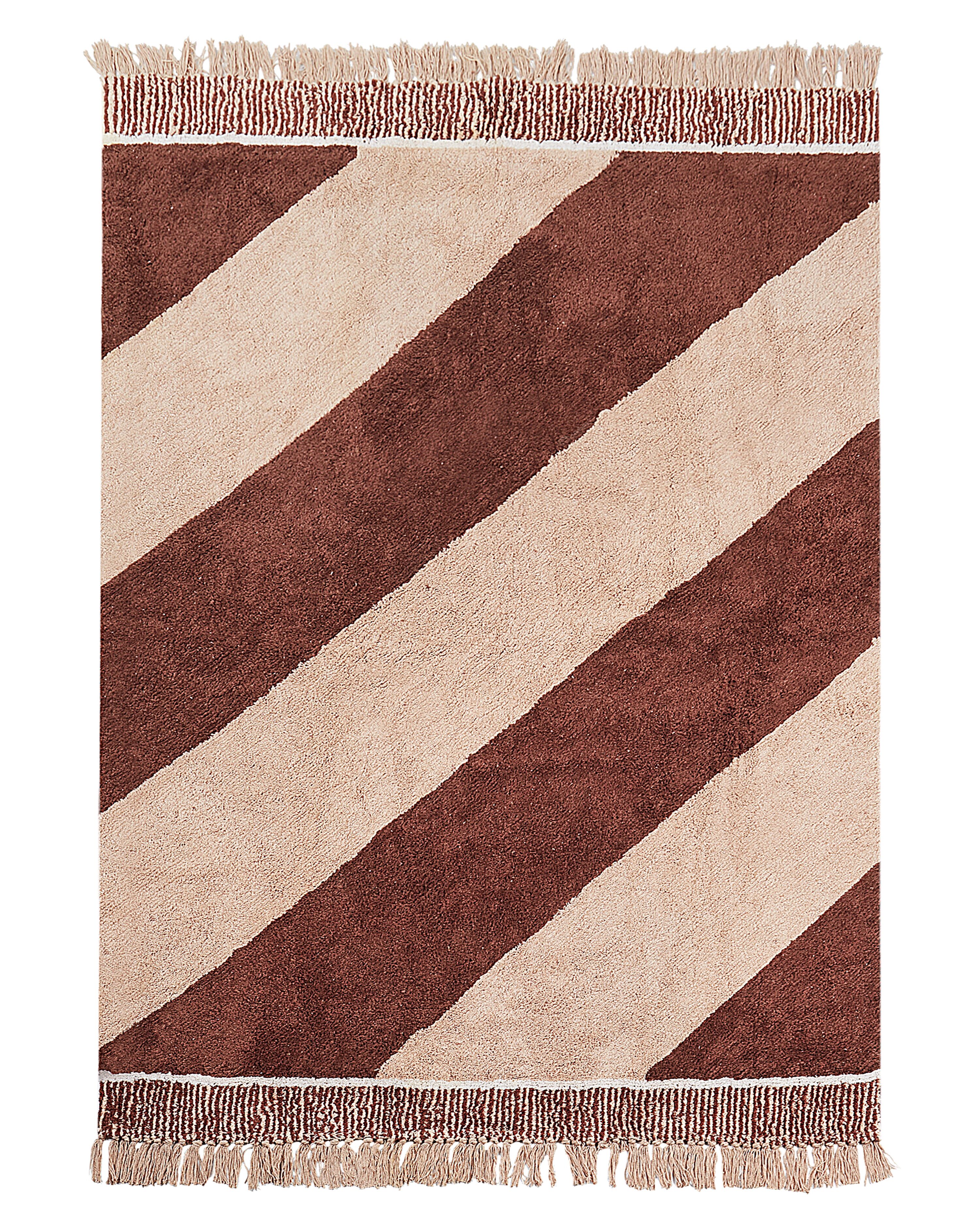 Rug XULUF Brown 140 x 200 cm Cotton
