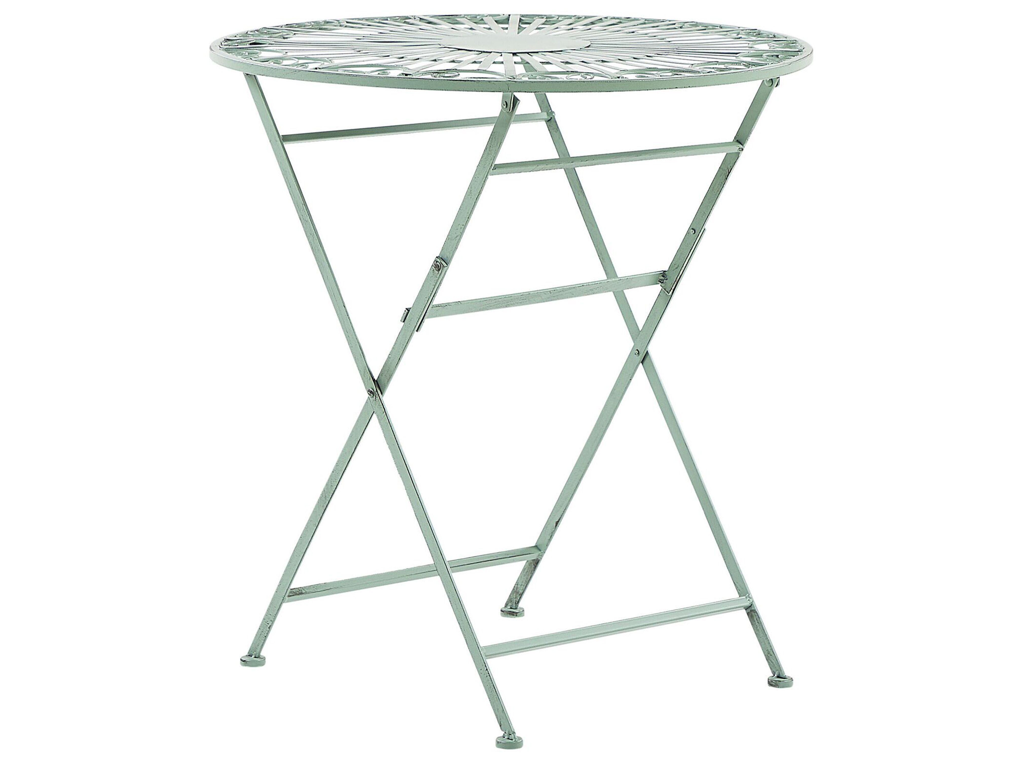 Bistro Table TRENTO 70 cm 70 cm Metal Light Green