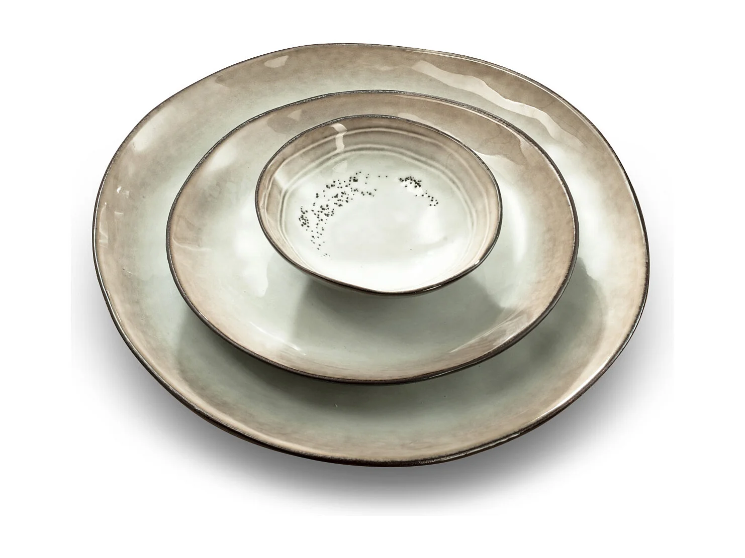 Shadow Nacre - Assiette creuse 19.5 cm (lot de 6)