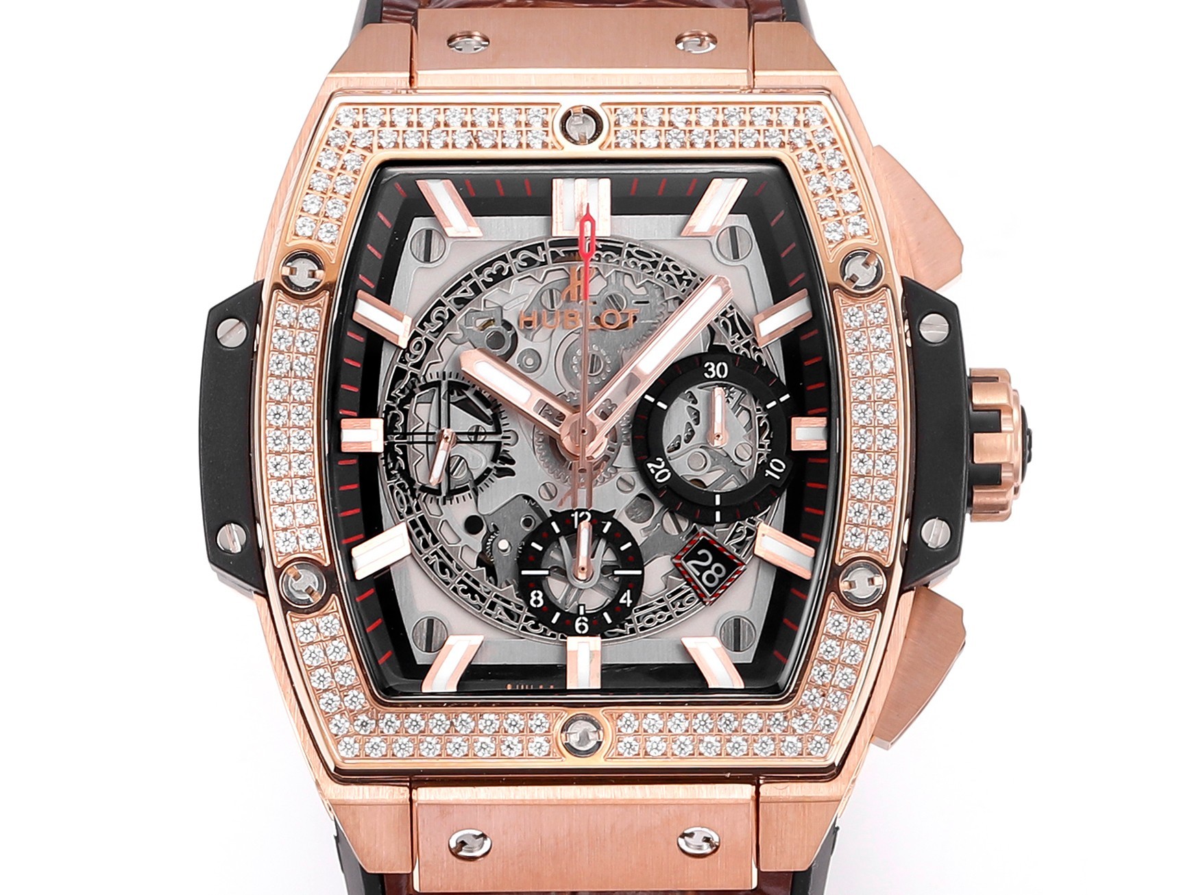 Hublot SPIRIT OF BIG BANG Chronograph, 45 mm Textured rubber strap(1:1 replica) - Elite Watch Atelier