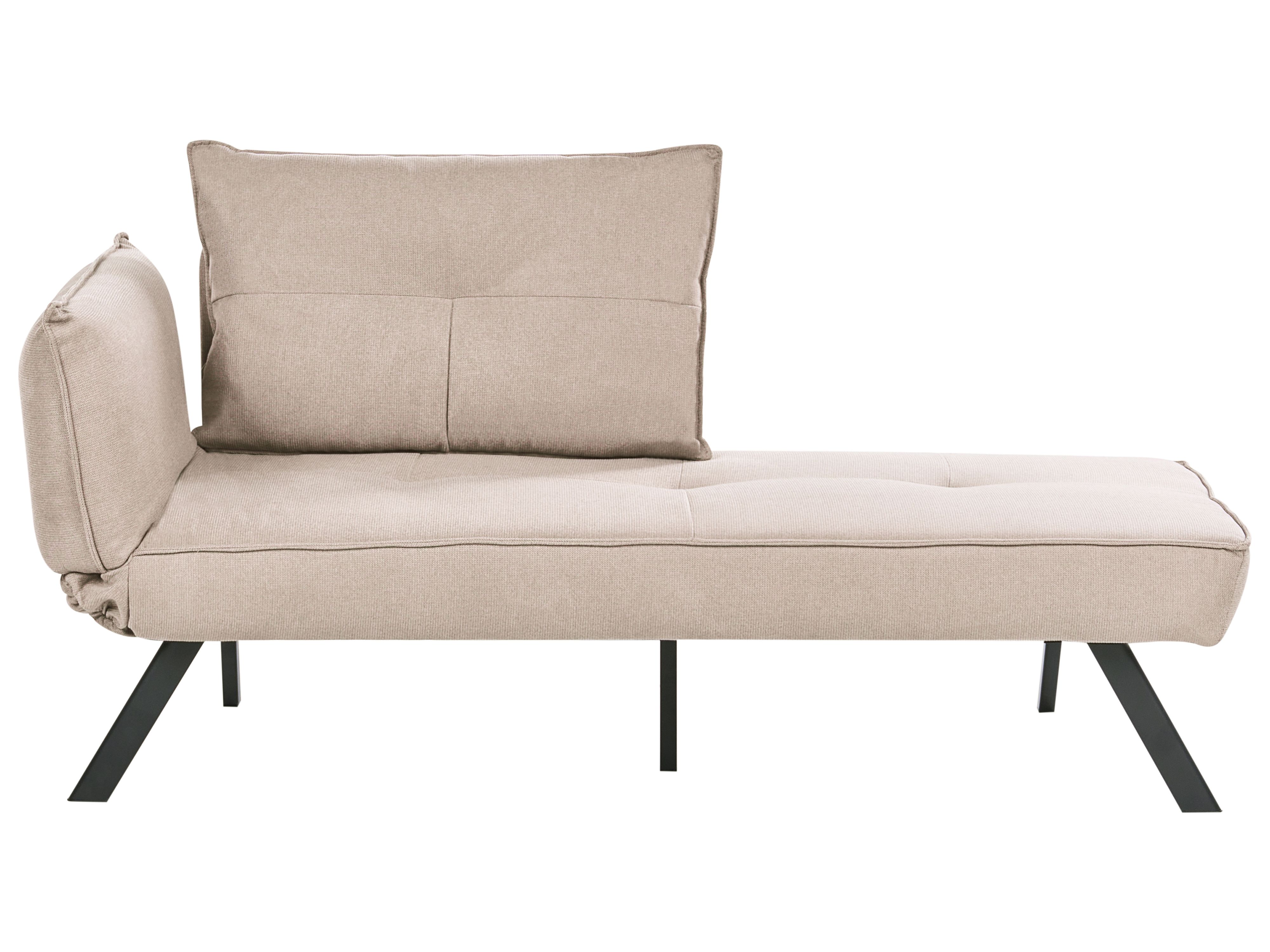 Left-Hand Chaise Lounge ROCAMADOUR Fabric Taupe