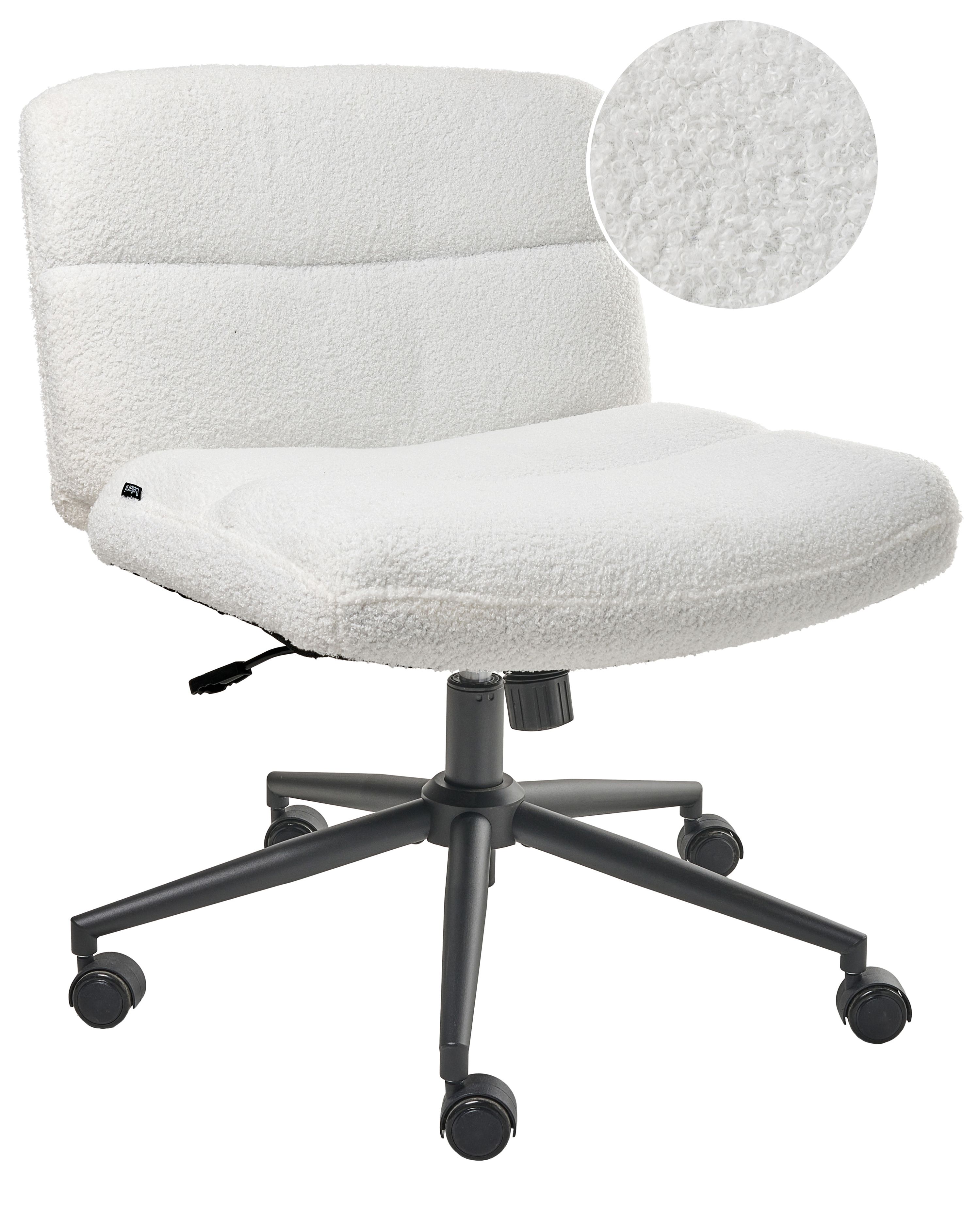 Desk Chair CATLIN Boucle White