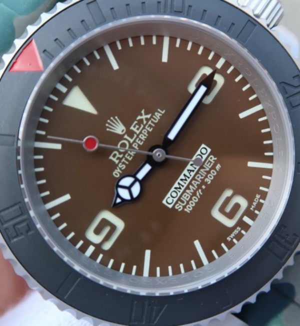 Replica Rolex Submariner Commando Gray Dial Ceramic Bezel Rubber Strap A2836 - Top club