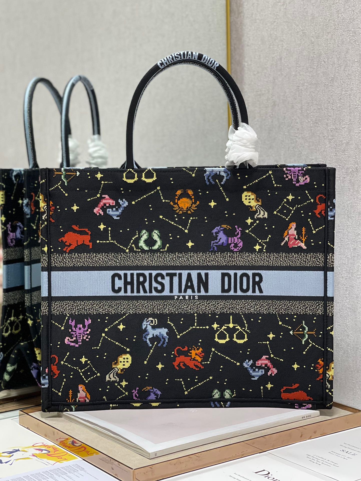 Christian Dior Large Dior Book Tote Black, For Women, Women’s Handbags 16.5in/42cm CD1:1High-quality replica