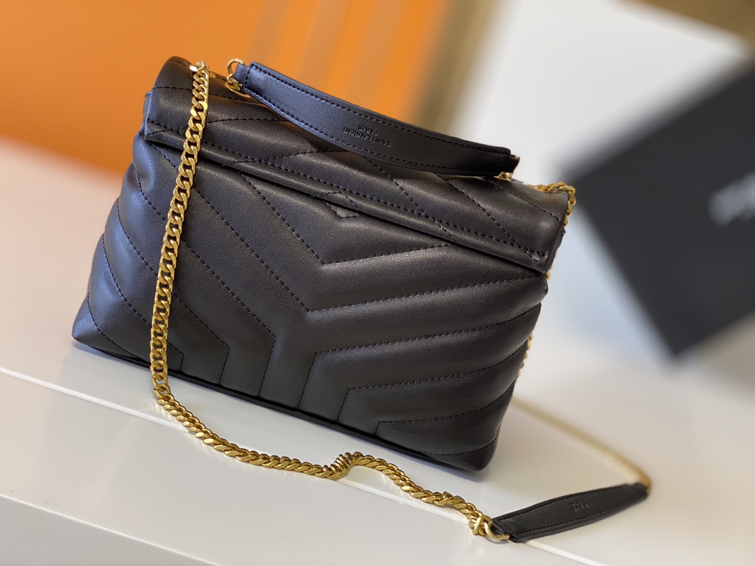 Replica Ysl Loulou Small Bag In Matelasse Y Leather- Black/Beige/Red1:1High-quality replica