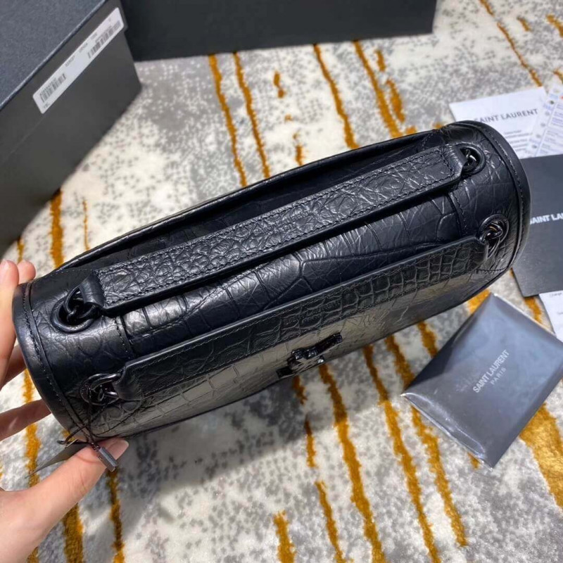 Replica Ysl Saint Laurent Niki Baby In Soft Crocodile-Embossed Leather 5330371:1High-quality replica