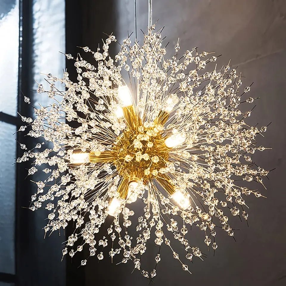 BloomLuxe – Paardenbloem Kristallen Kroonluchter in Elegant Design