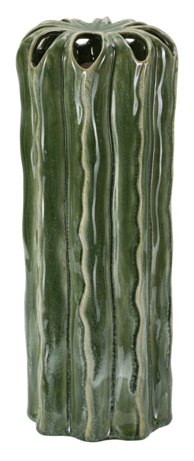 Groene keramische vaas, ø 12x31,5 cm