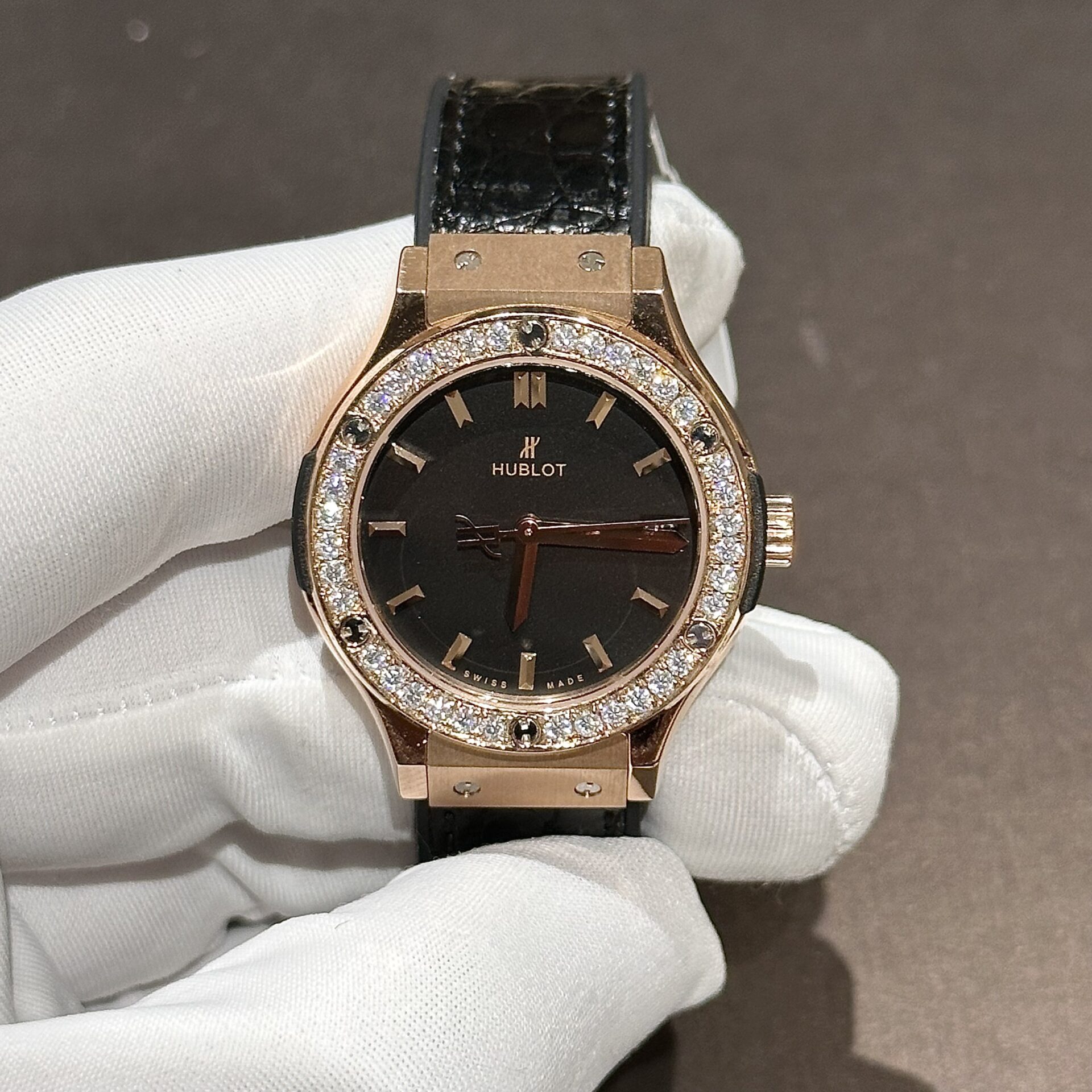 Hublot Classic Fusion Replica Watch Moissanite Diamond 33mm - Top club