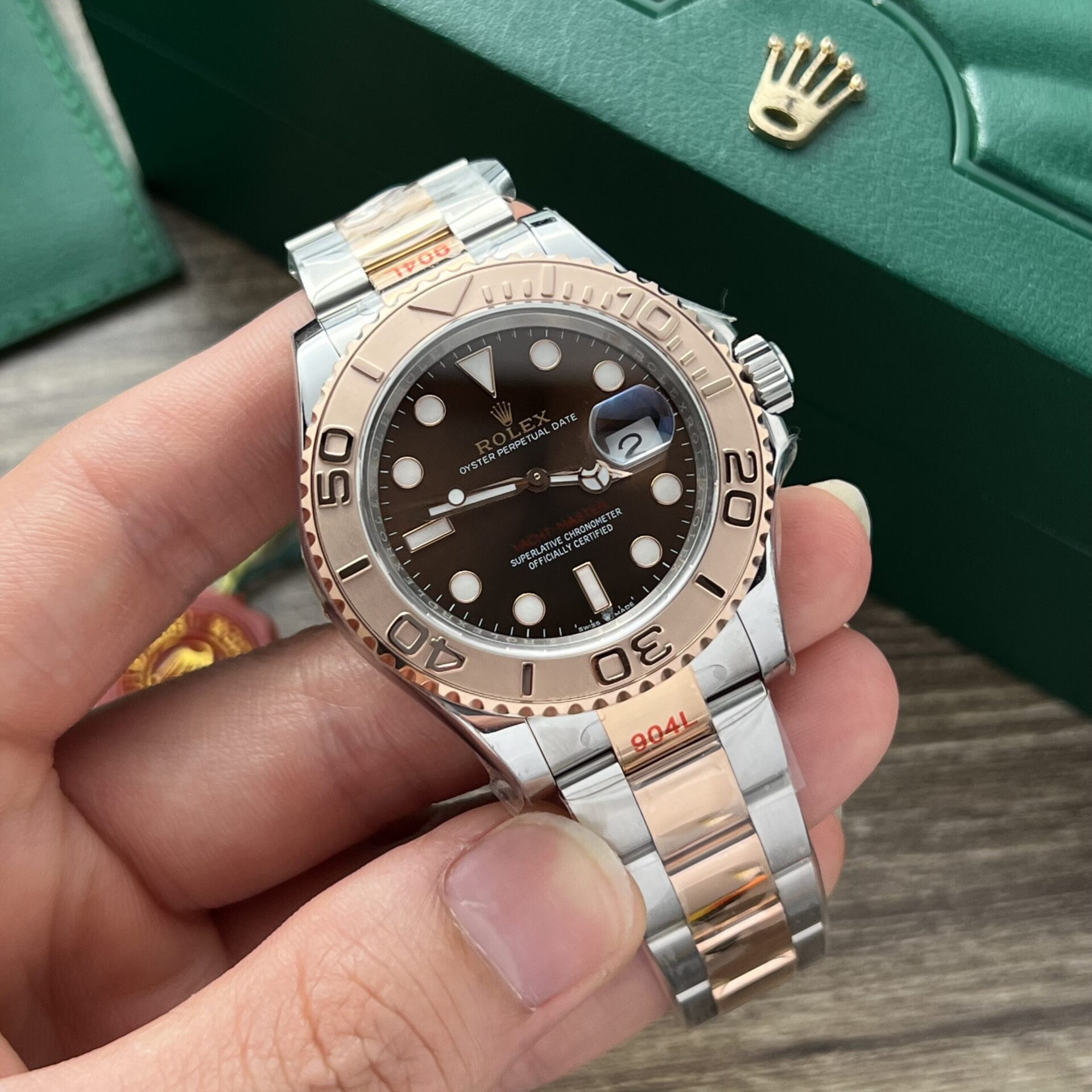 Rolex Fake Watch Yacht-Master Dial Chocolate EW Factory 40mm - Elite Watch Atelier