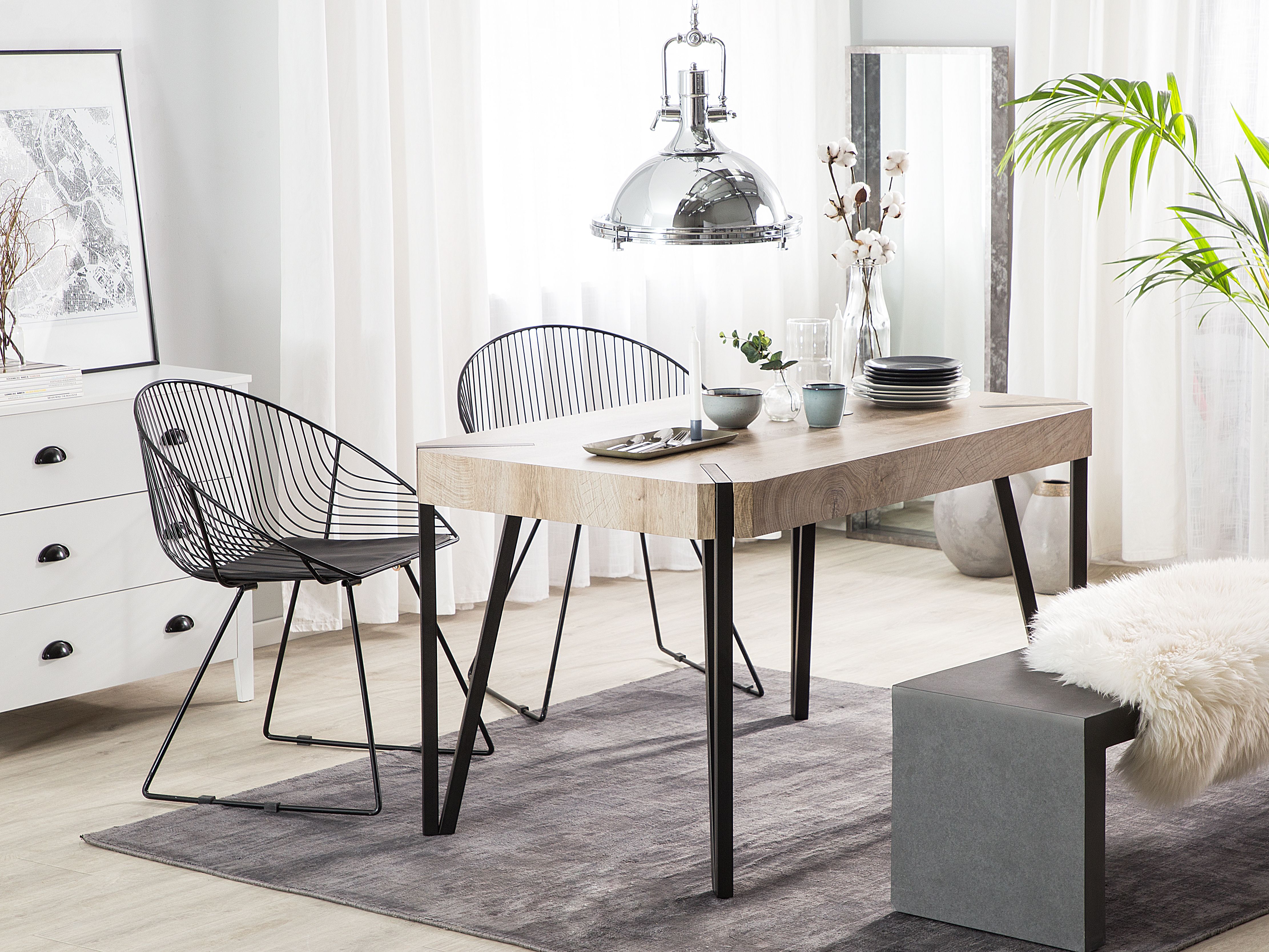 Dining Table CAMBELL Taupe 130 cm 80 cm