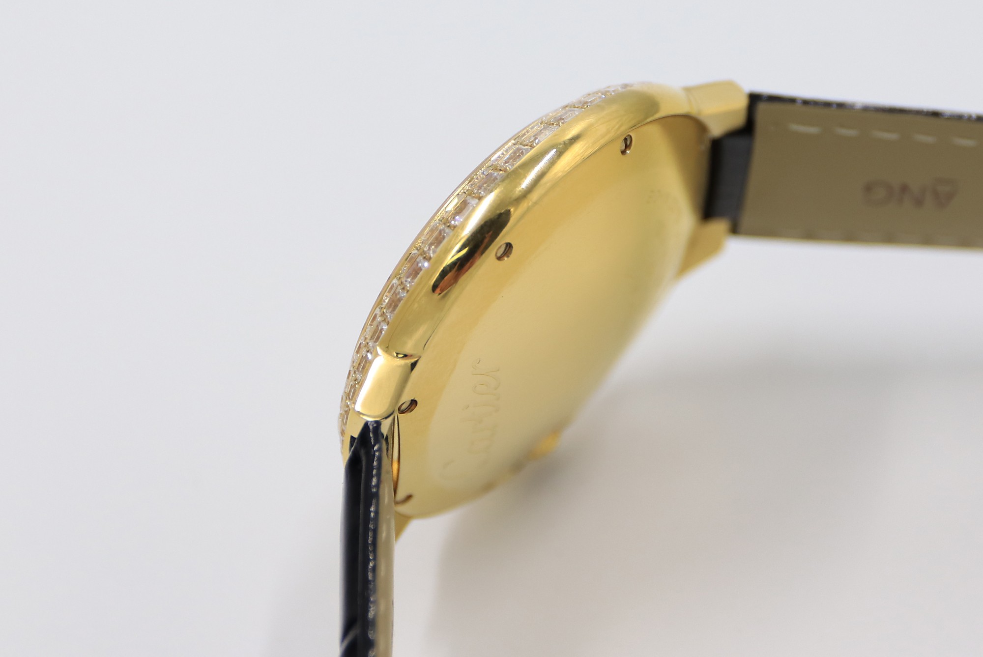 Cartier Blue Balloon Square Diamonds Sky Star Watch - Gold - Leather(1:1 replica) - Top club