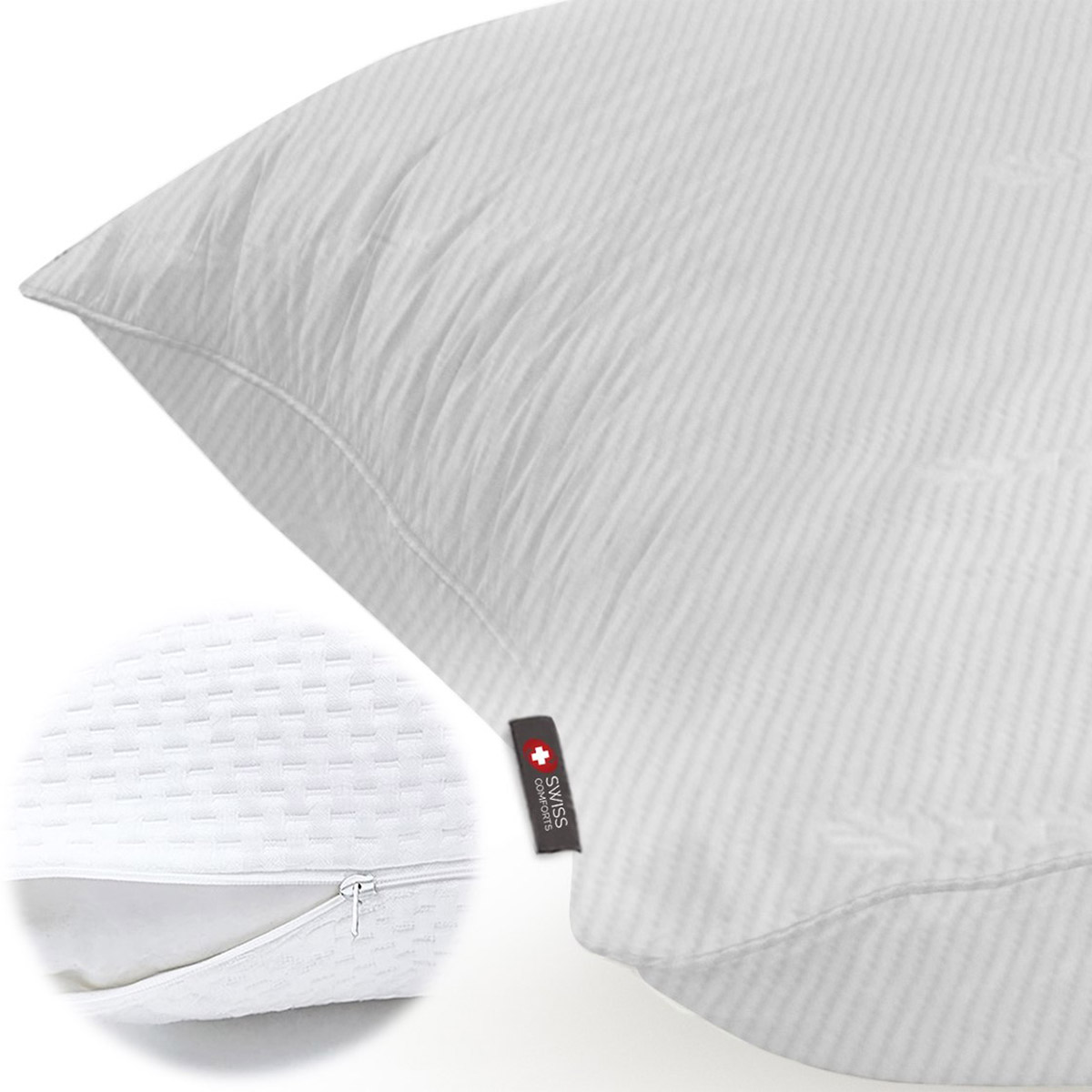 Swiss Comforts Embossed Tencel 2 Pack Pillow Protectors