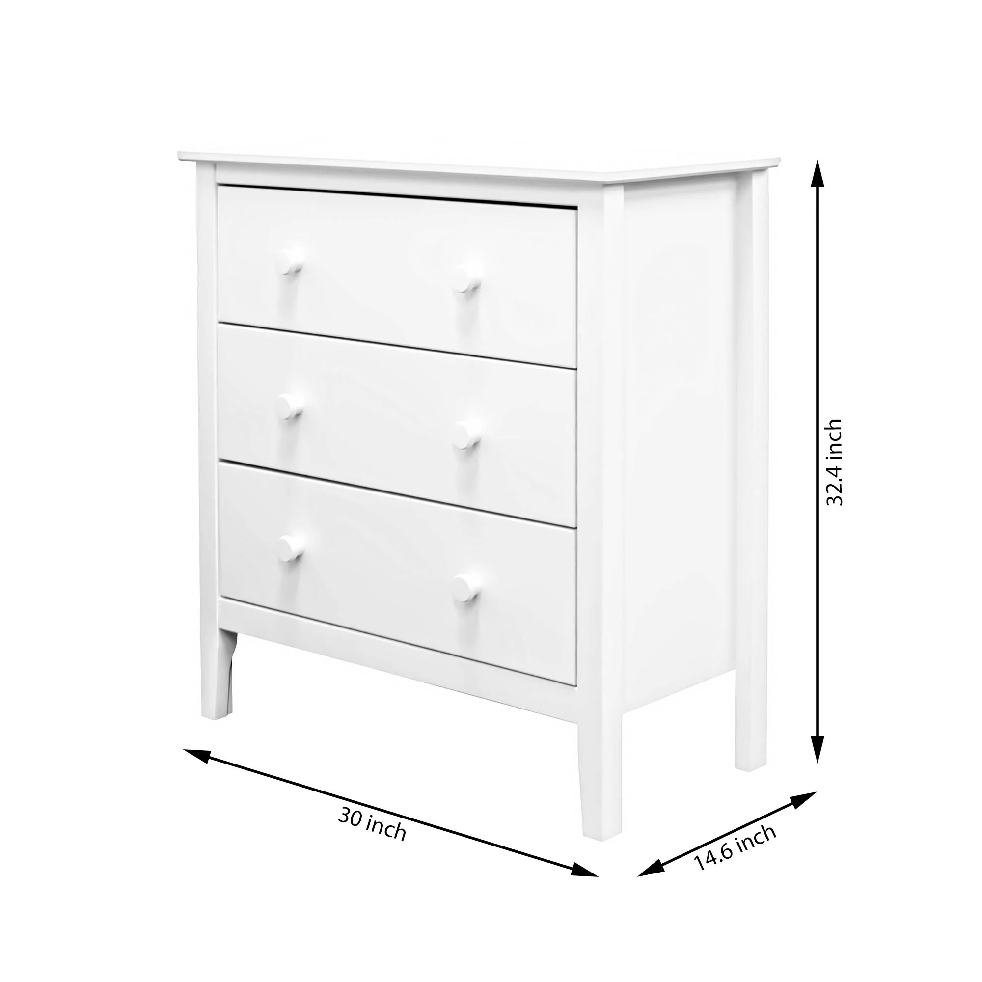 Adeptus Solid Wood Easy Pieces 4 Drawer Chest of Drawers - White - Image 39