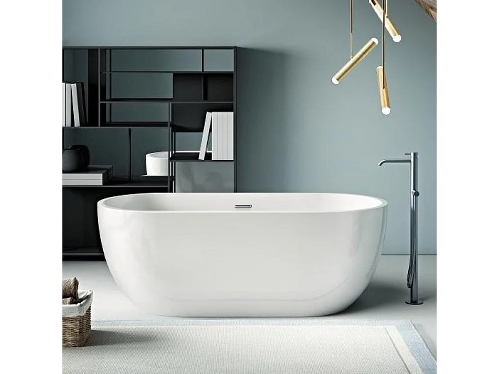 Baignoire îlot design ovale BOSTON blanche 156 cm
