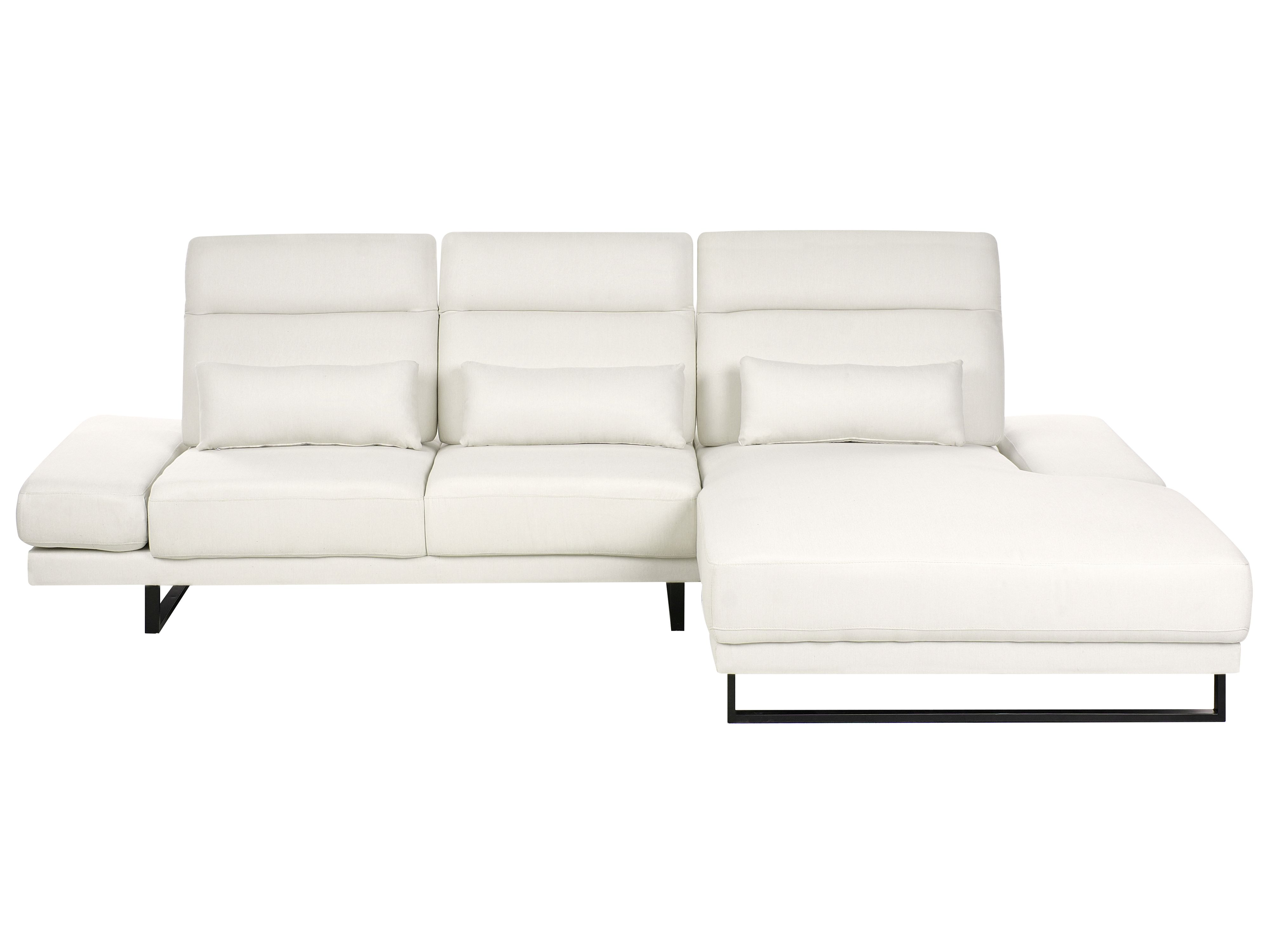 Corner Sofa 4 Seater IKAST Fabric Off-White Left Hand