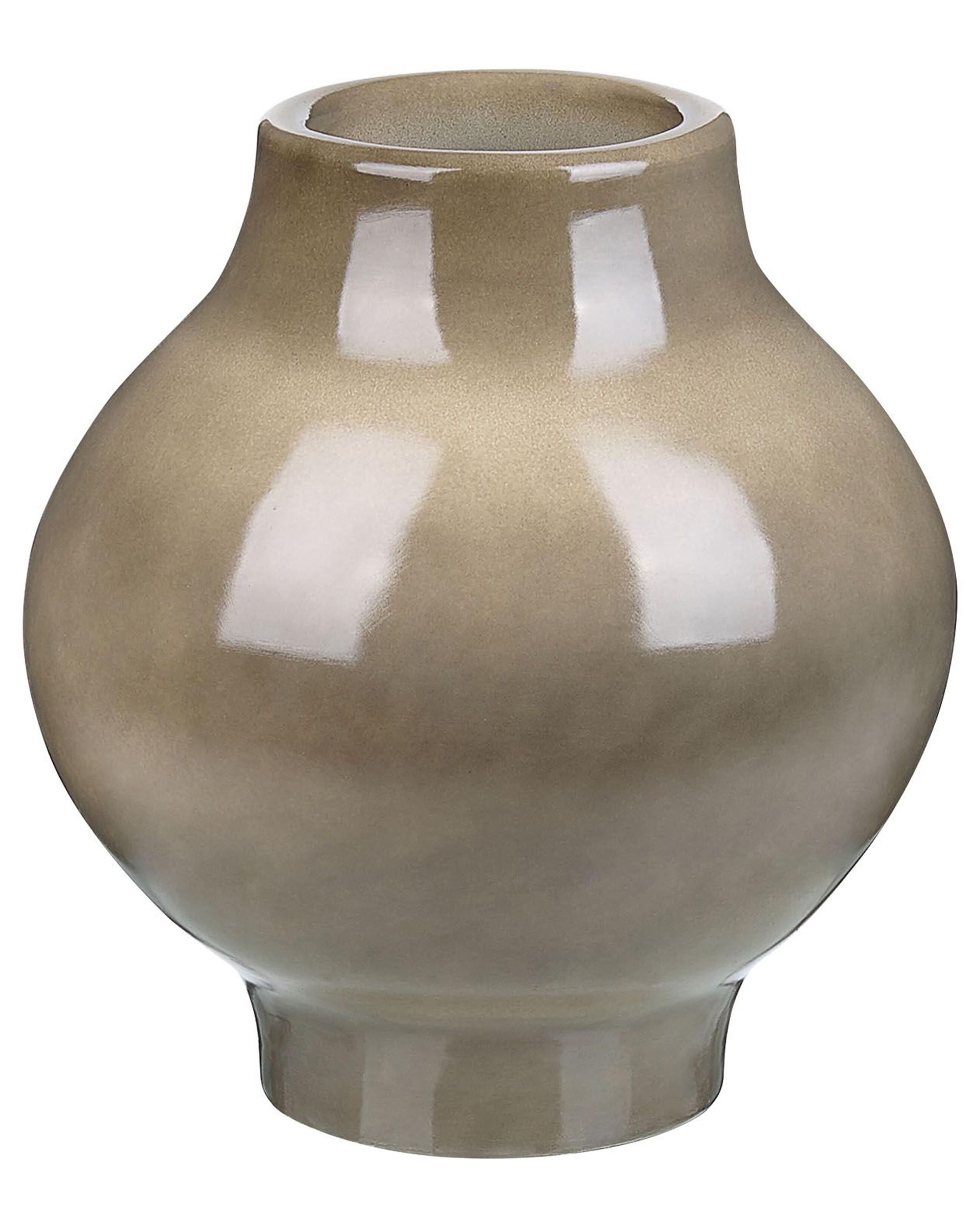 Flower Vase MAGAN Ceramic 31 cm Taupe