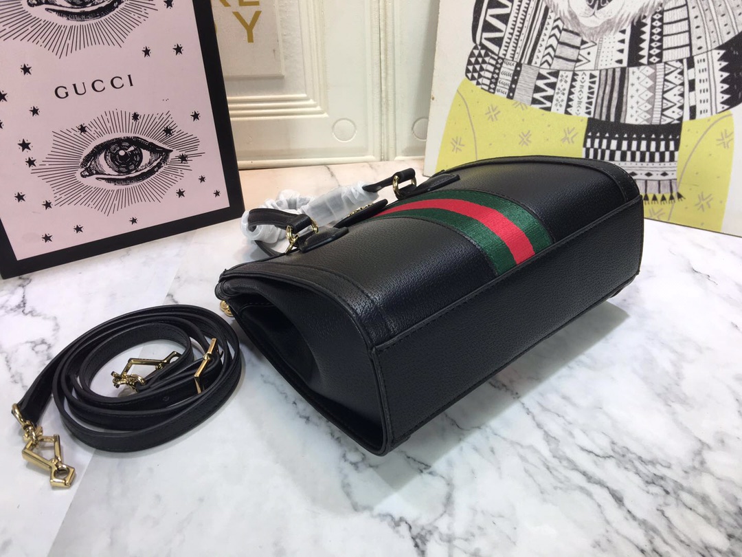 Replica Gucci Ophidia Small Tote Bag Black/White1:1High-quality replica