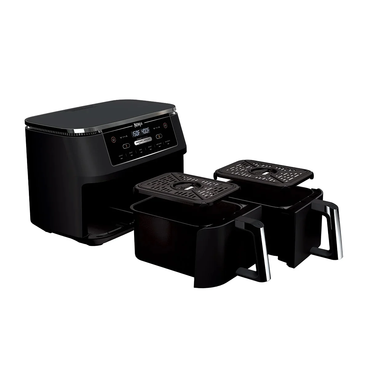 Restored Ninja R-AD300CO Foodi 6-in-1 10-qt. XL 2-Basket Air Fryer with DualZone Technology, Black (Refurbished) - Image 3
