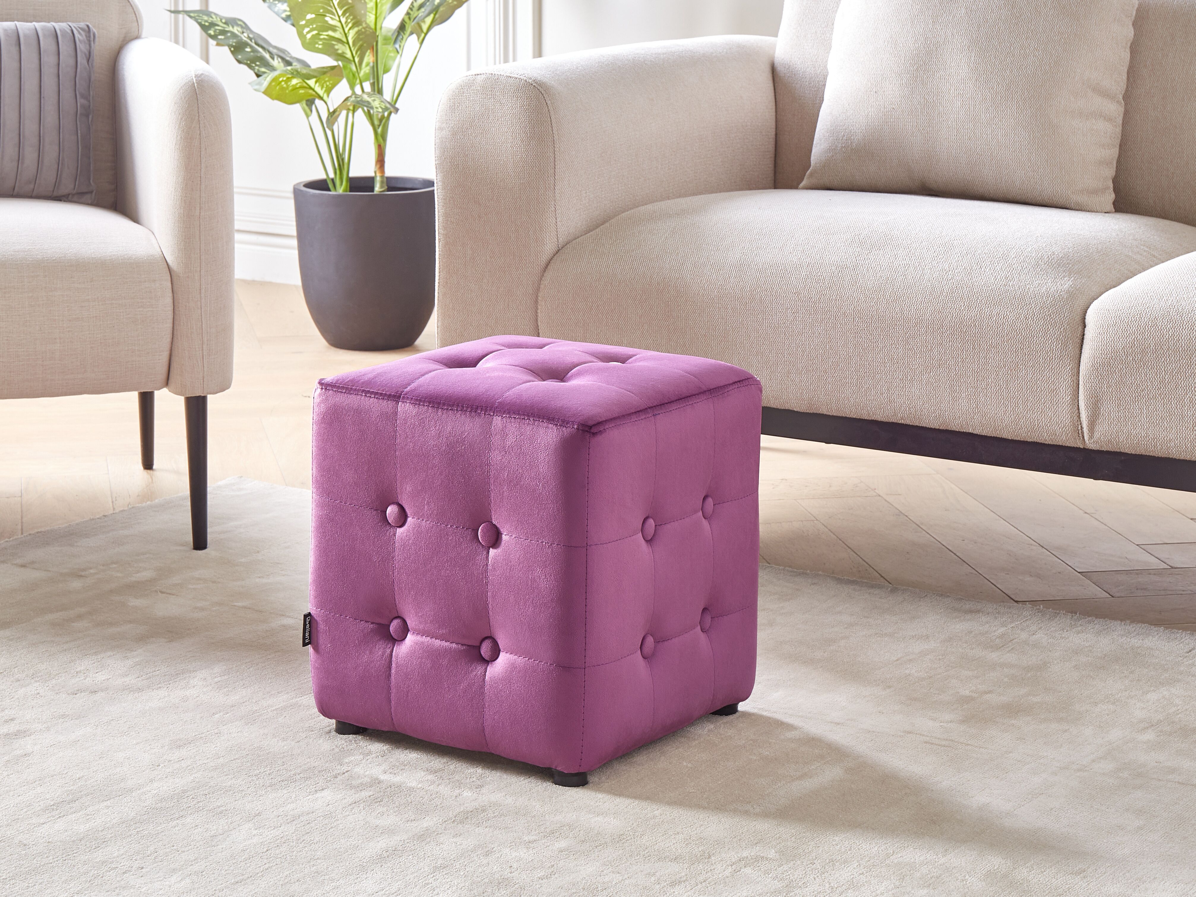 Pouffe WISCONSIN Velvet Purple