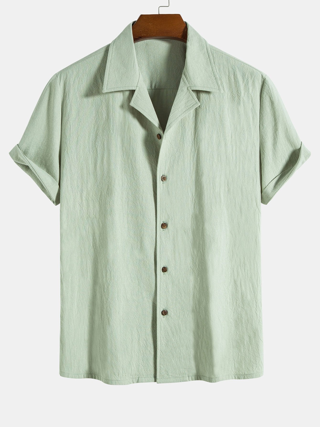 Textured Cotton Revere Shirt & 5