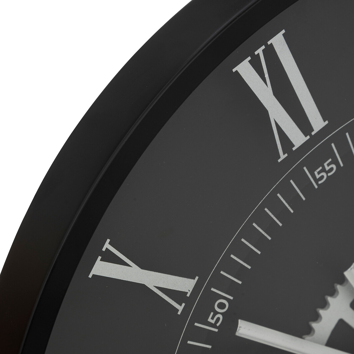 "Kerian" mechanical clock Black, D.57 cm
