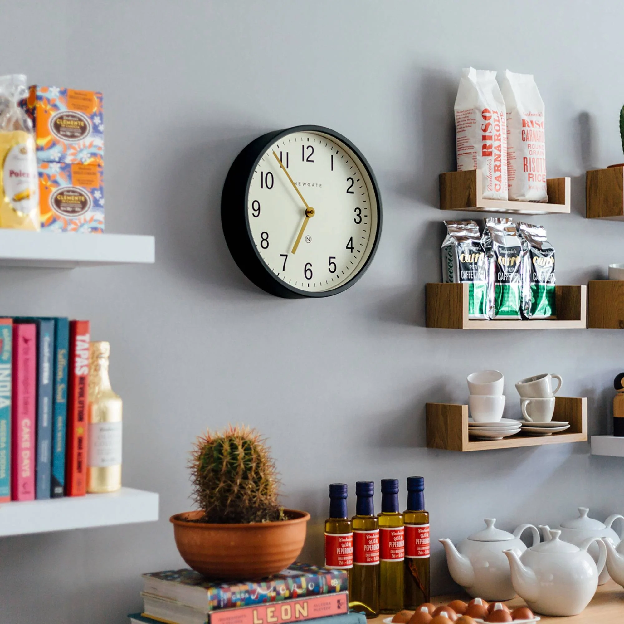 Newgate Master Edwards wall clock in grey