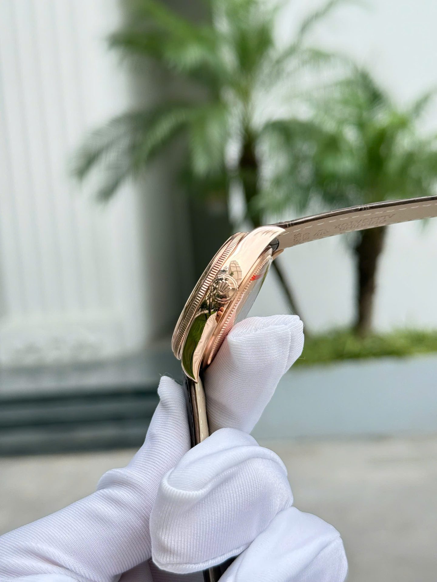 Rolex Cellini 50515 White Dial Replica Watches 18K Gold Wapped Custom 39mm - Elite Watch Atelier