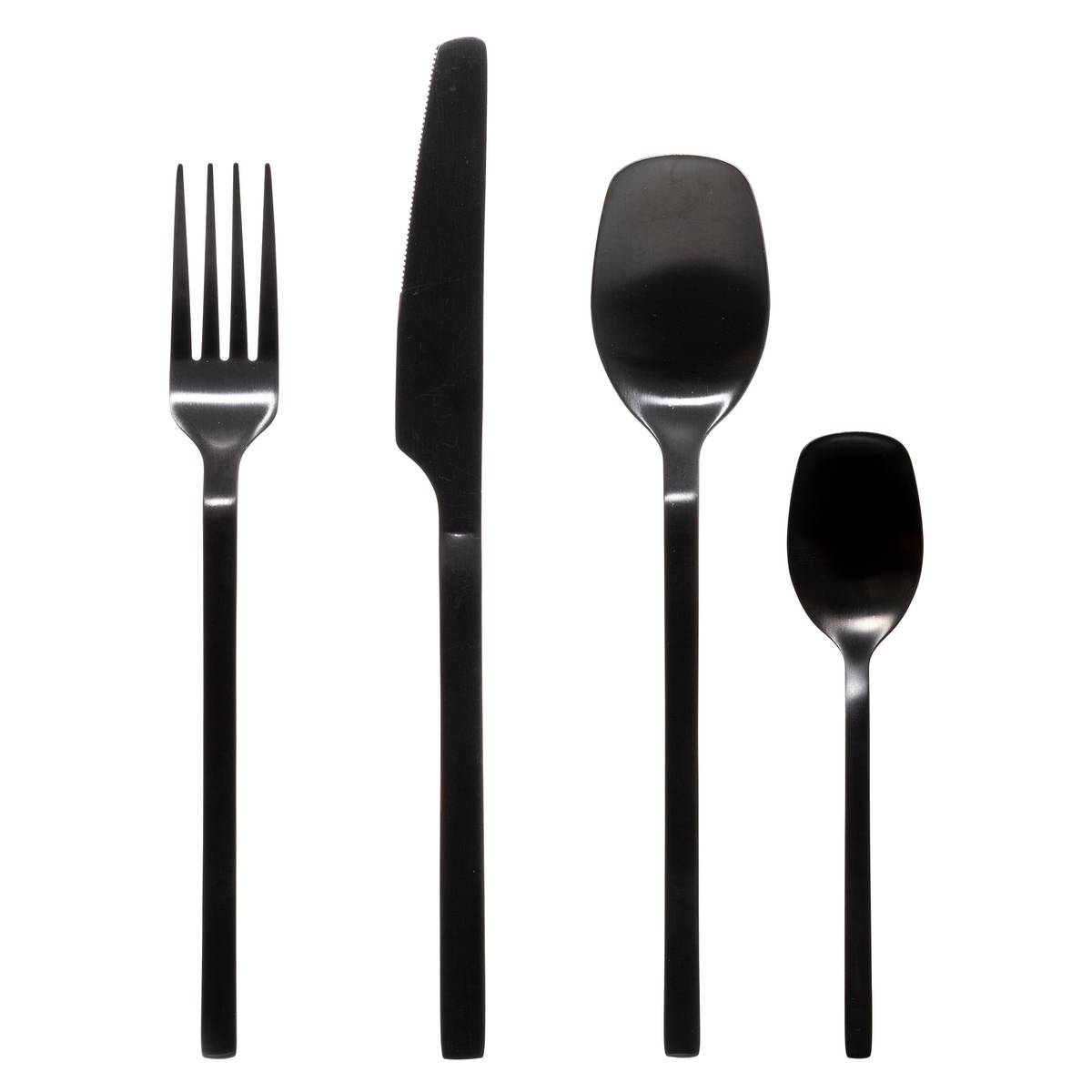 24-piece cutlery set "Modern Wood" Black