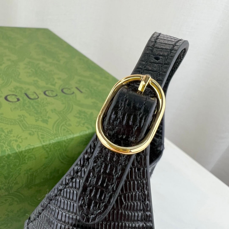 Replica Gucci Jackie 1961 Mini Crystal Gg Lizard Bag 677027 Black1:1High-quality replica